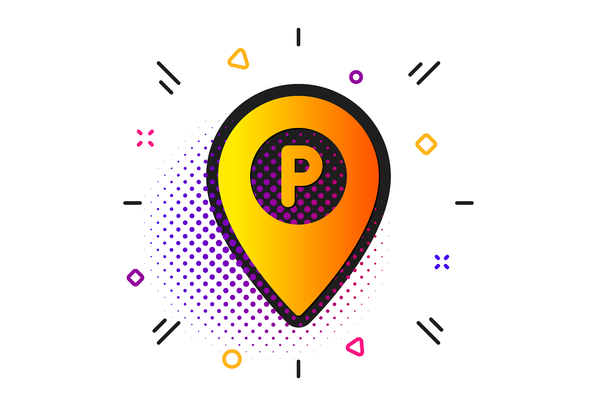 parking icon location map pointer sign