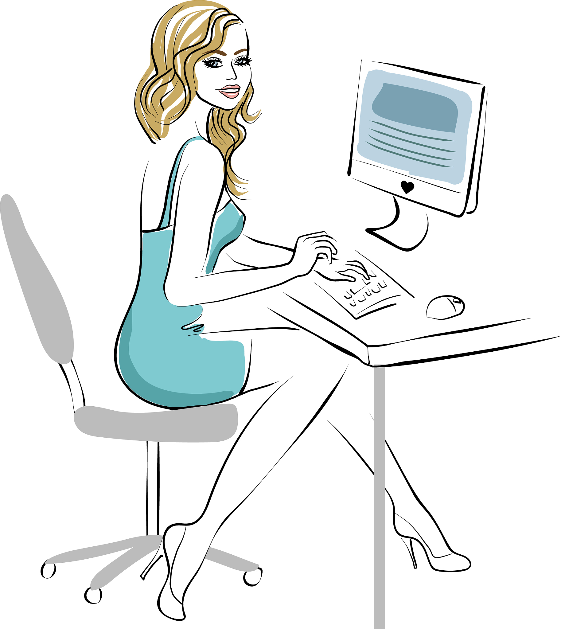 woman writing a blogs