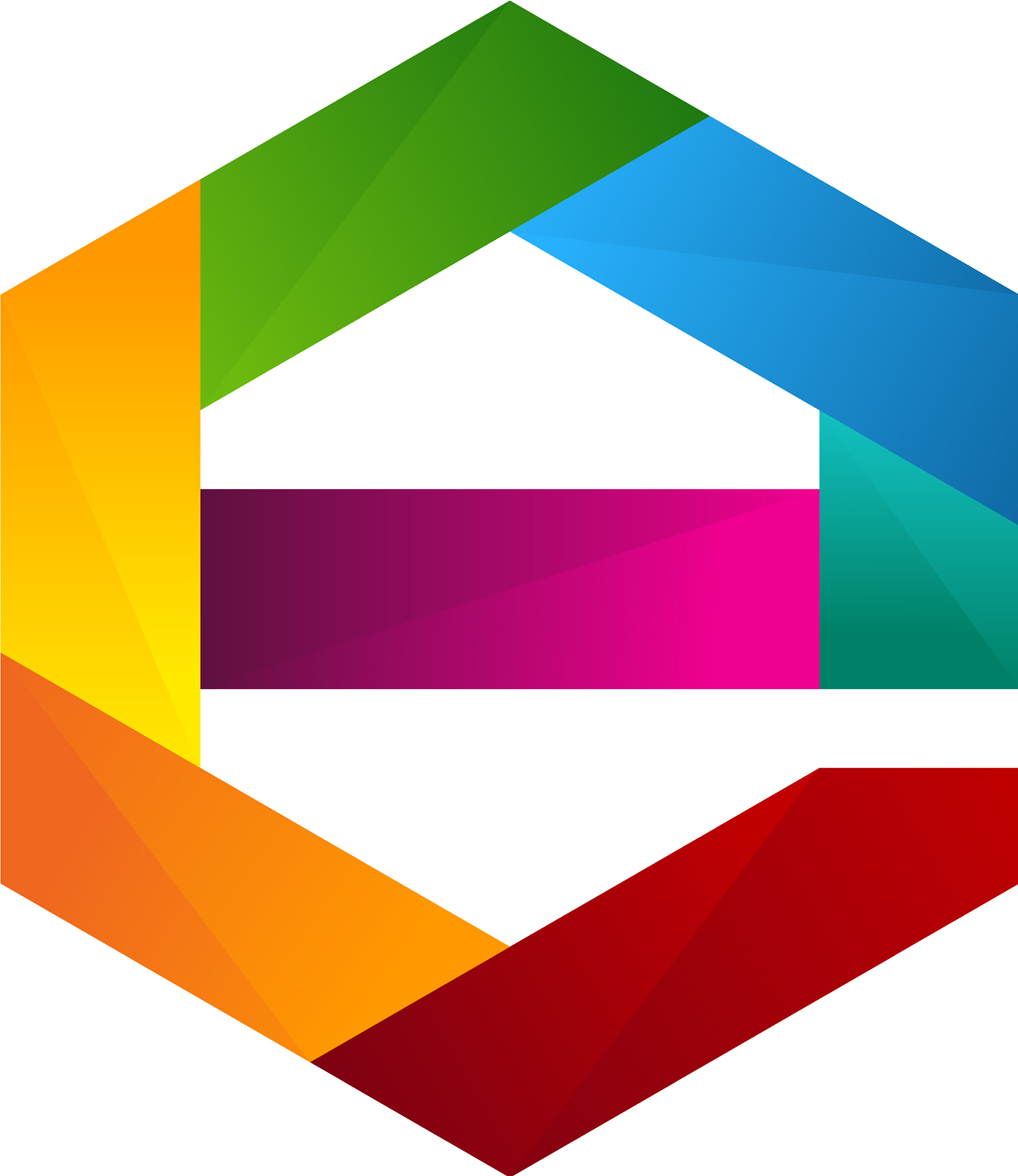 color letter e logo icon design