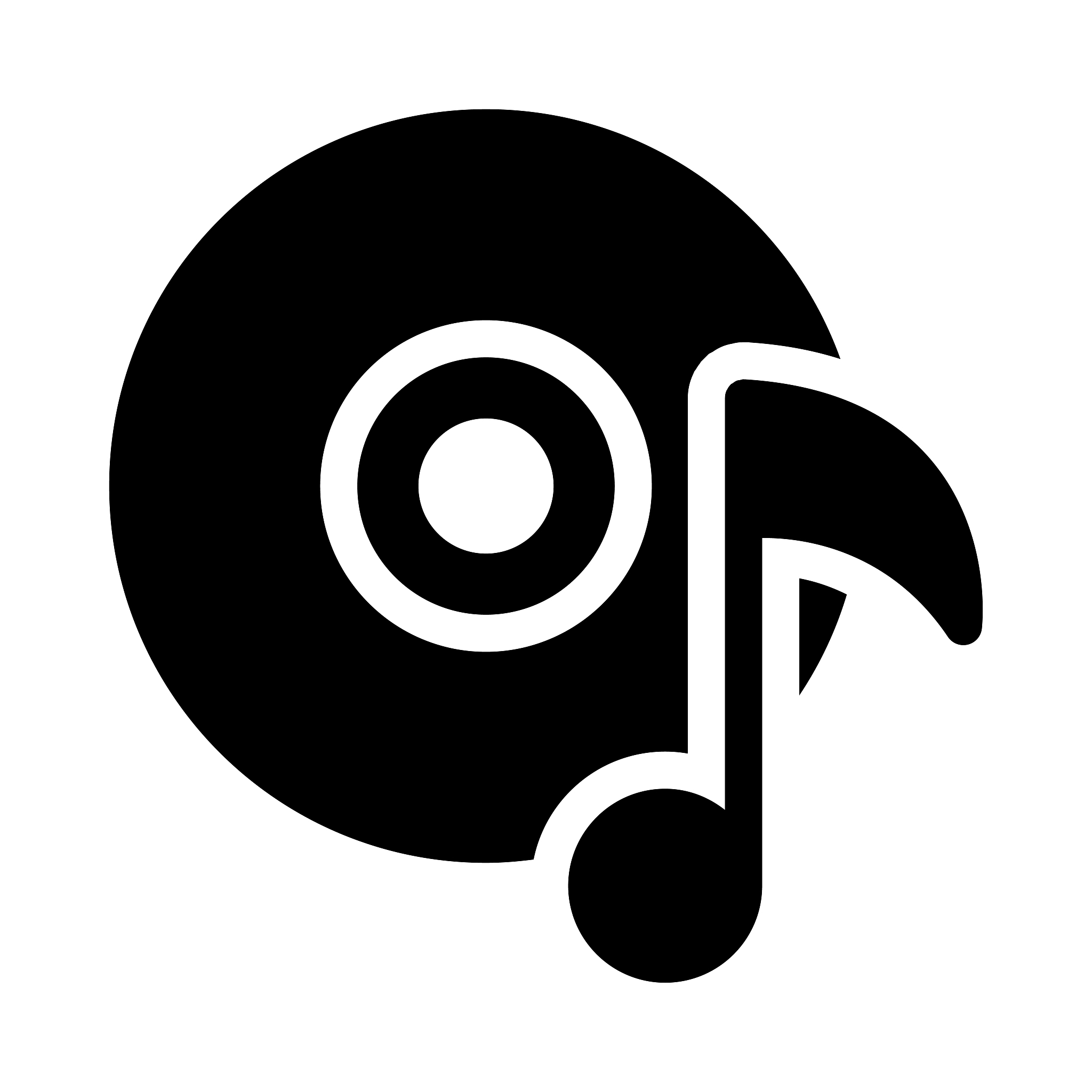 music cd thin line vector icon