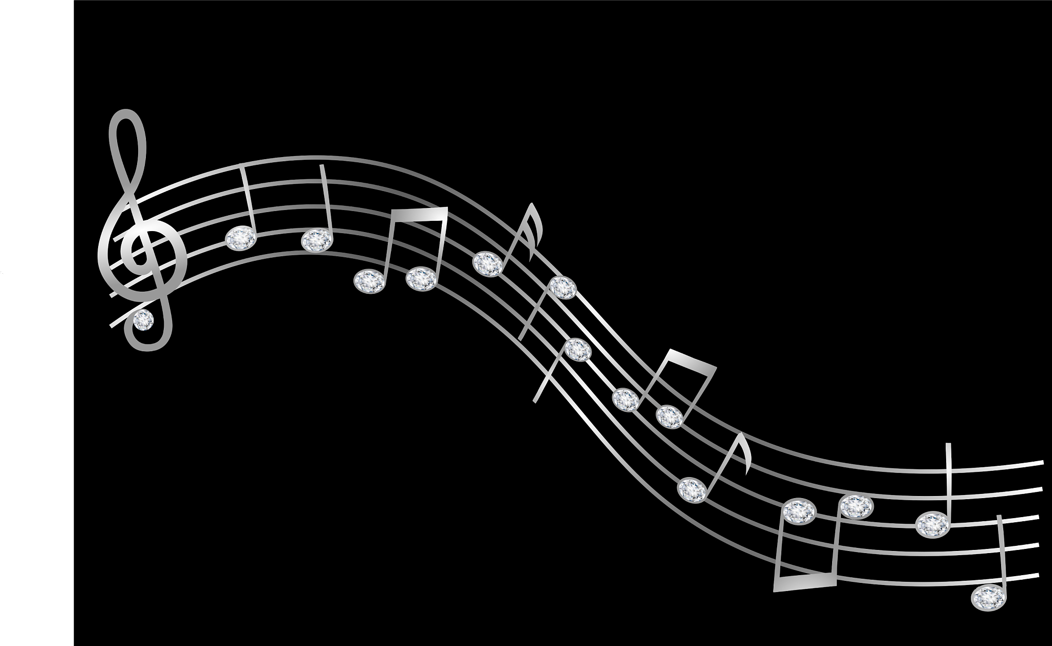 music pentagram with diamond notes