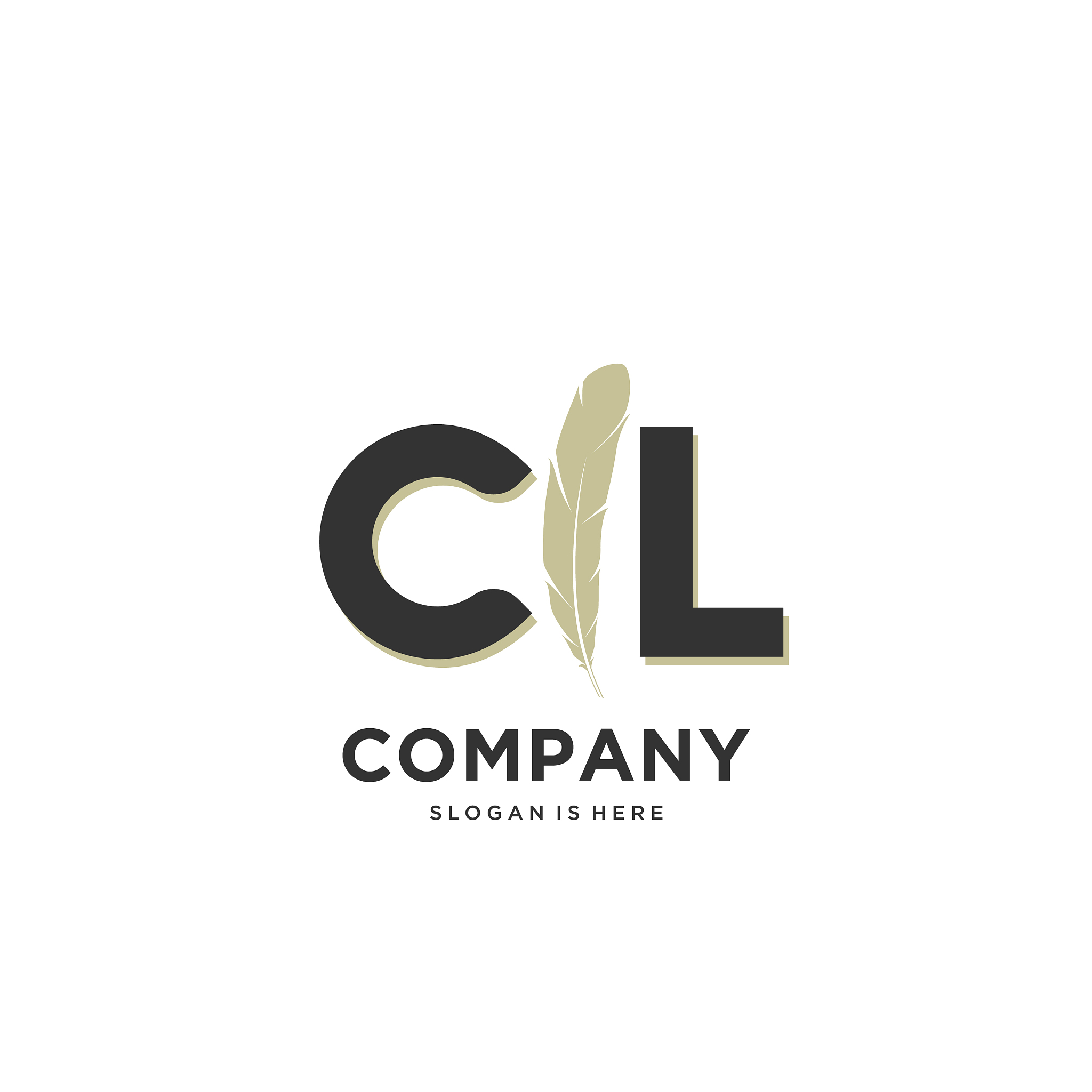 initial cl letter unique attractive creative
