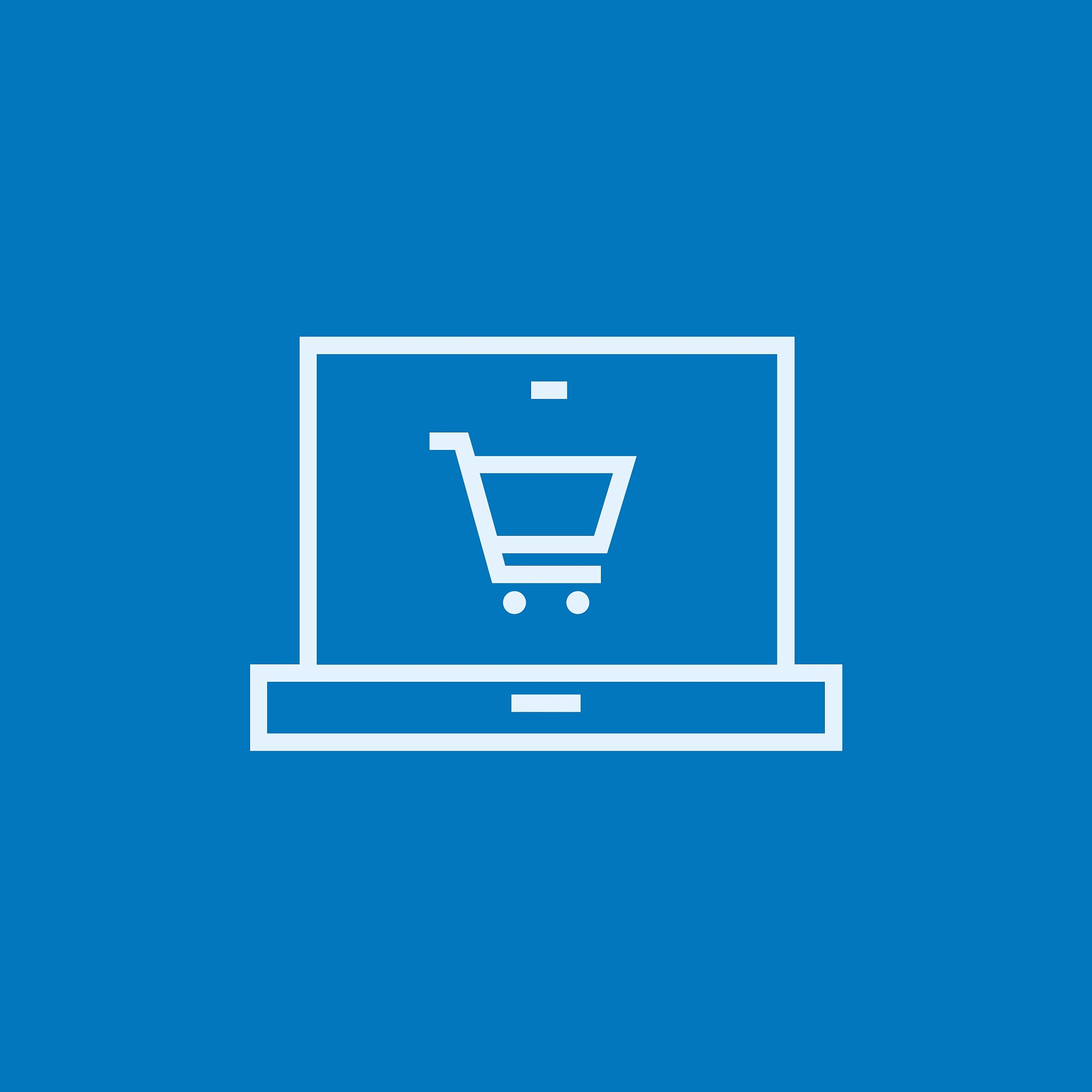 online shopping line icon