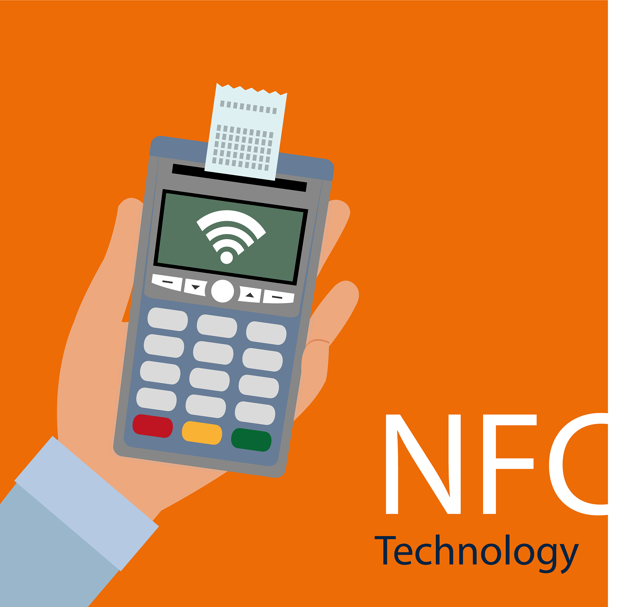 nfc dataphone with receipt and wifi connection