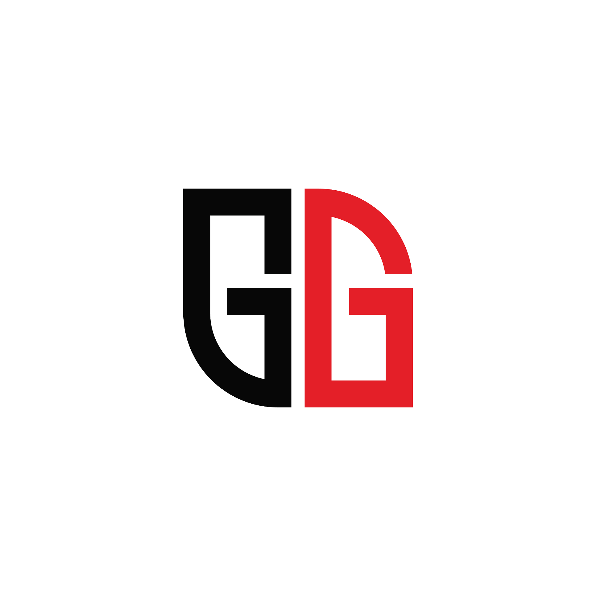 initial letter gg or g logo design template