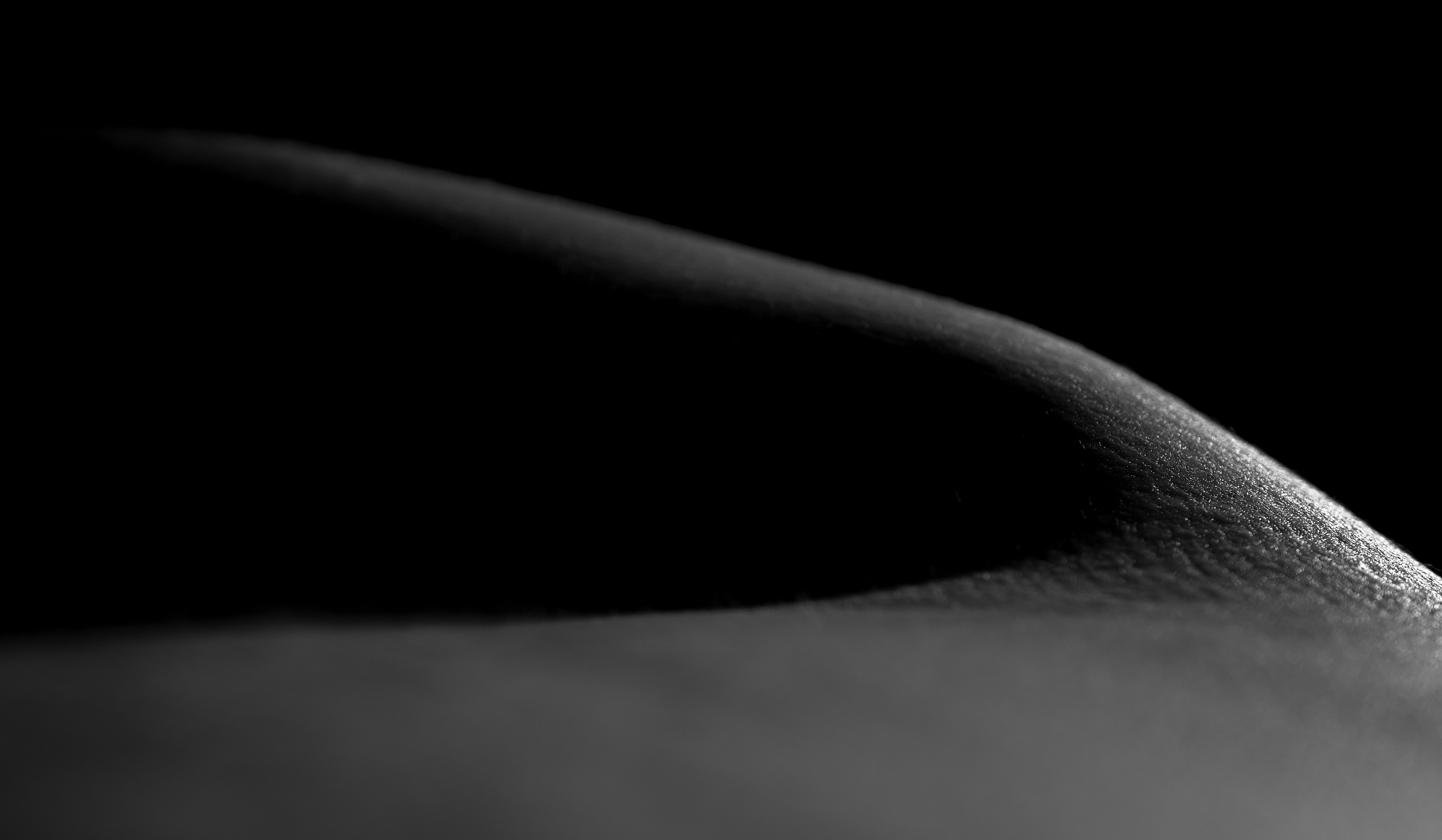 close-up of person over black background