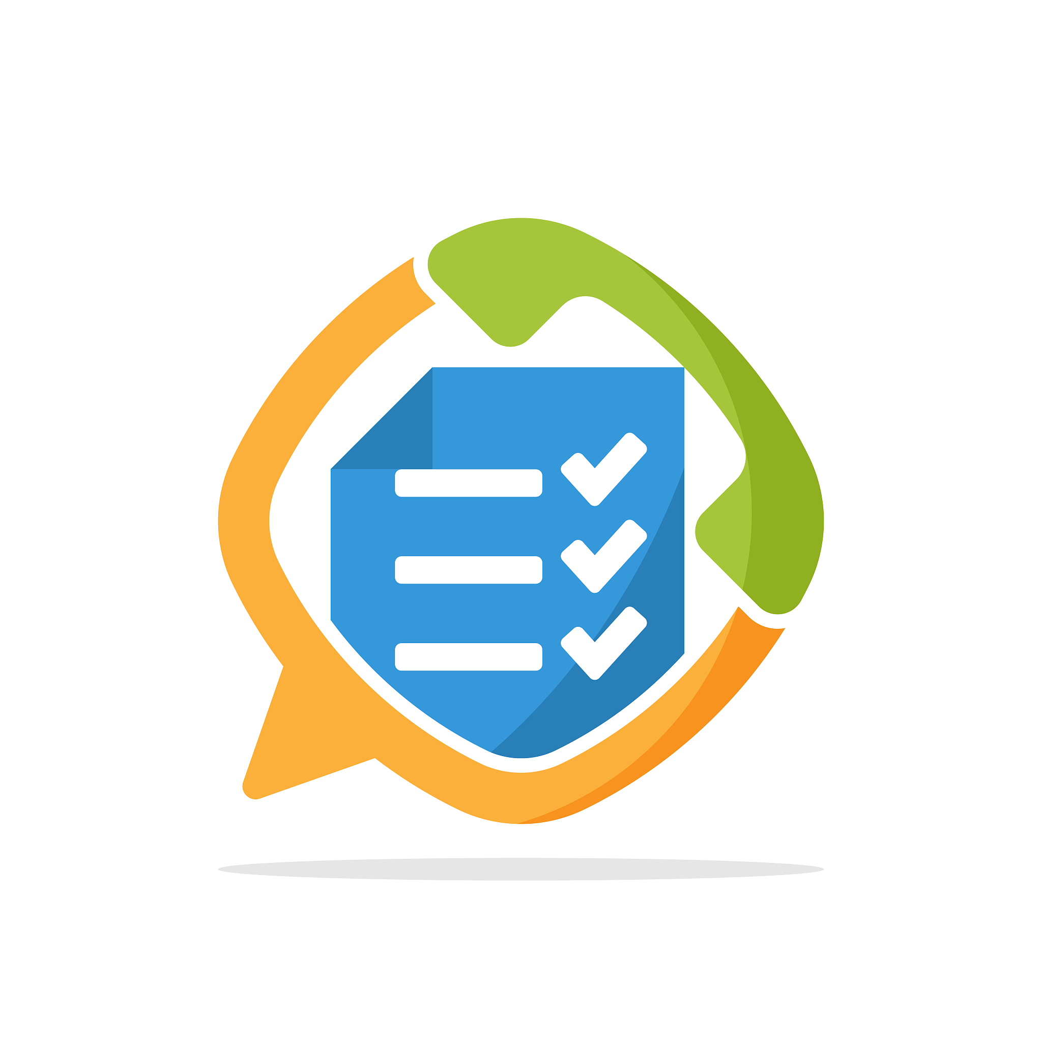 vector illustration icon with the concept of survey service comm