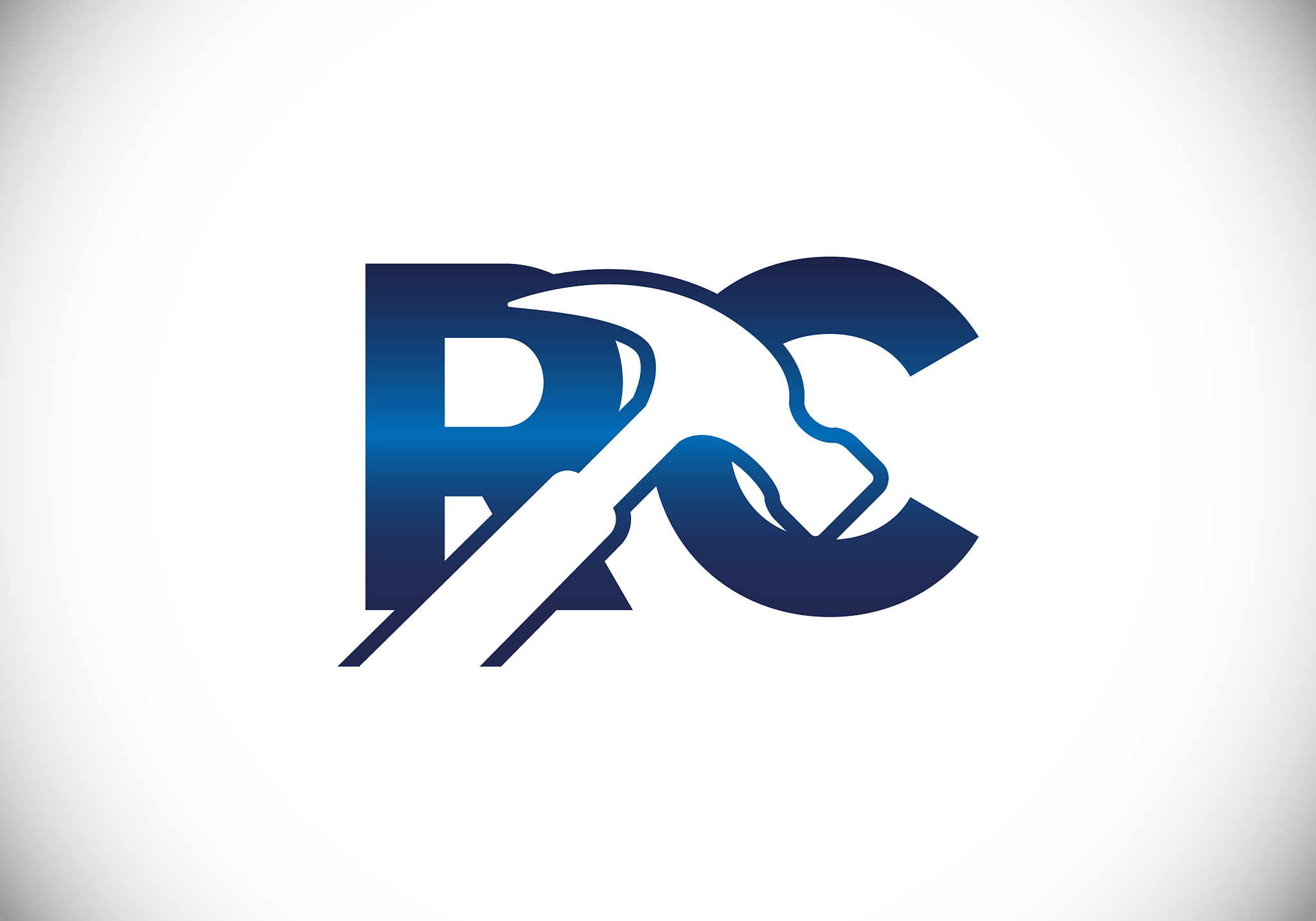 initial monogram letter r c logo design template
