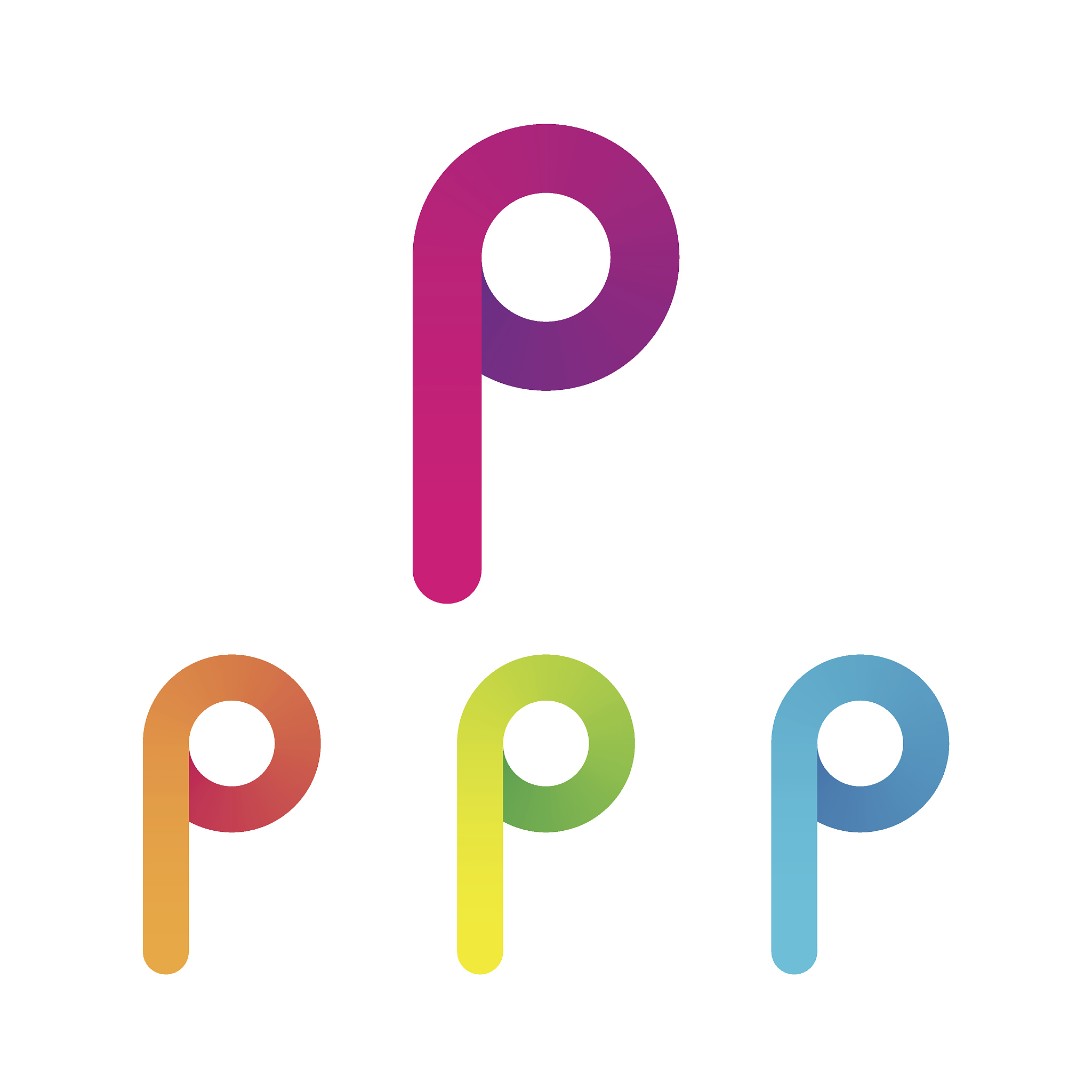 gradient letter p