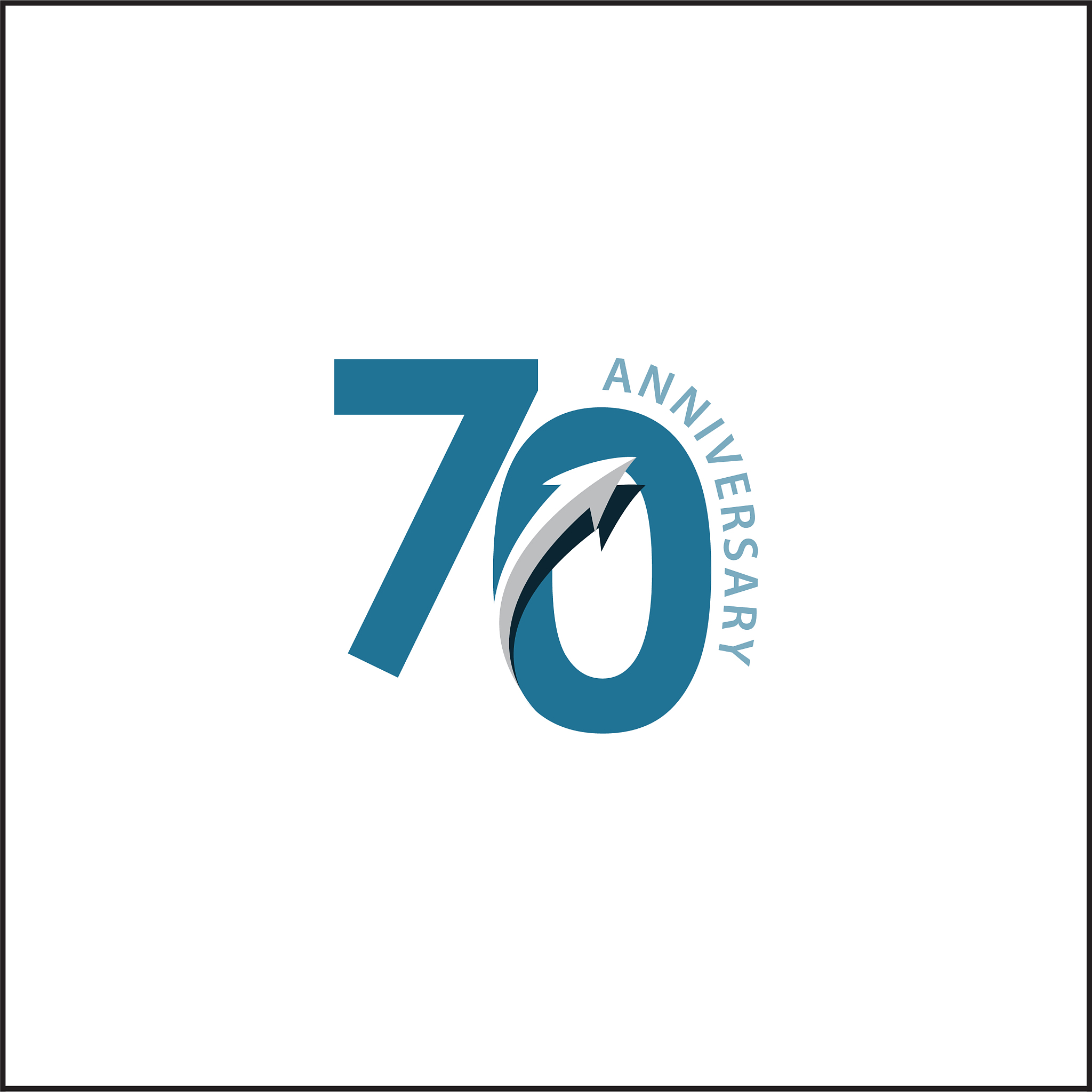 70 year anniversary template design