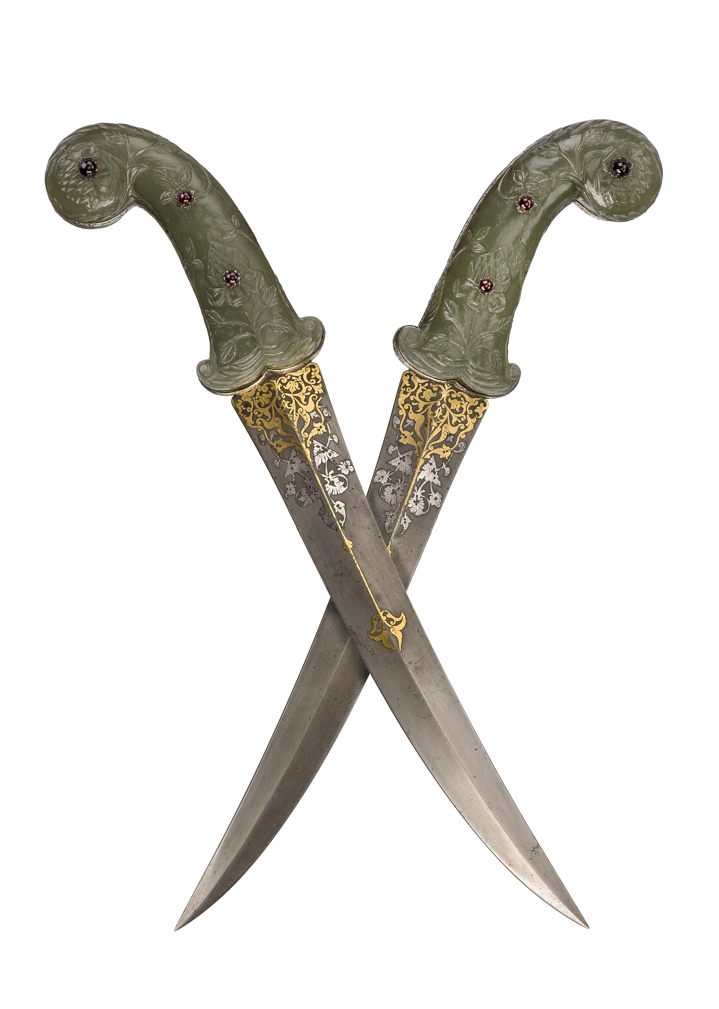 green jade daggers  antique collectable