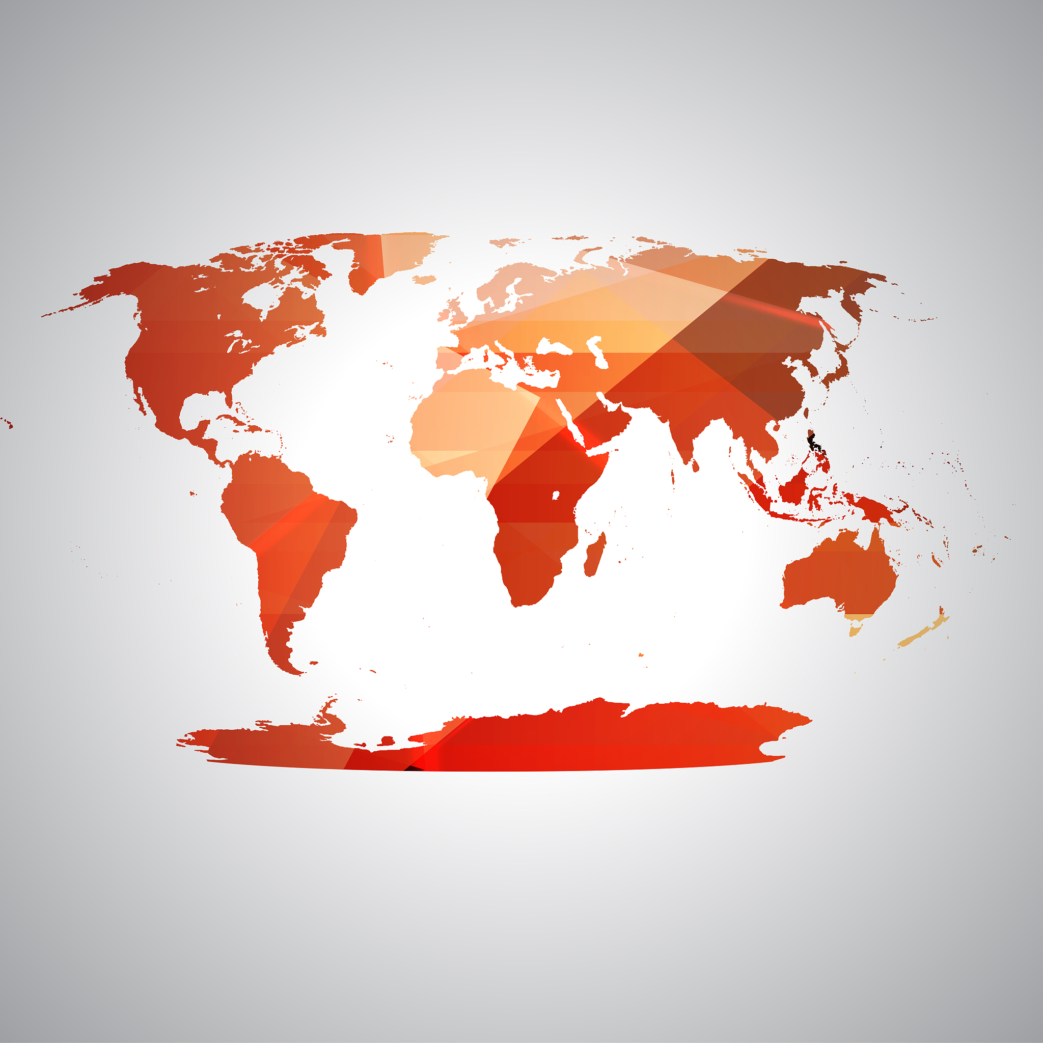 colorful world map, vector