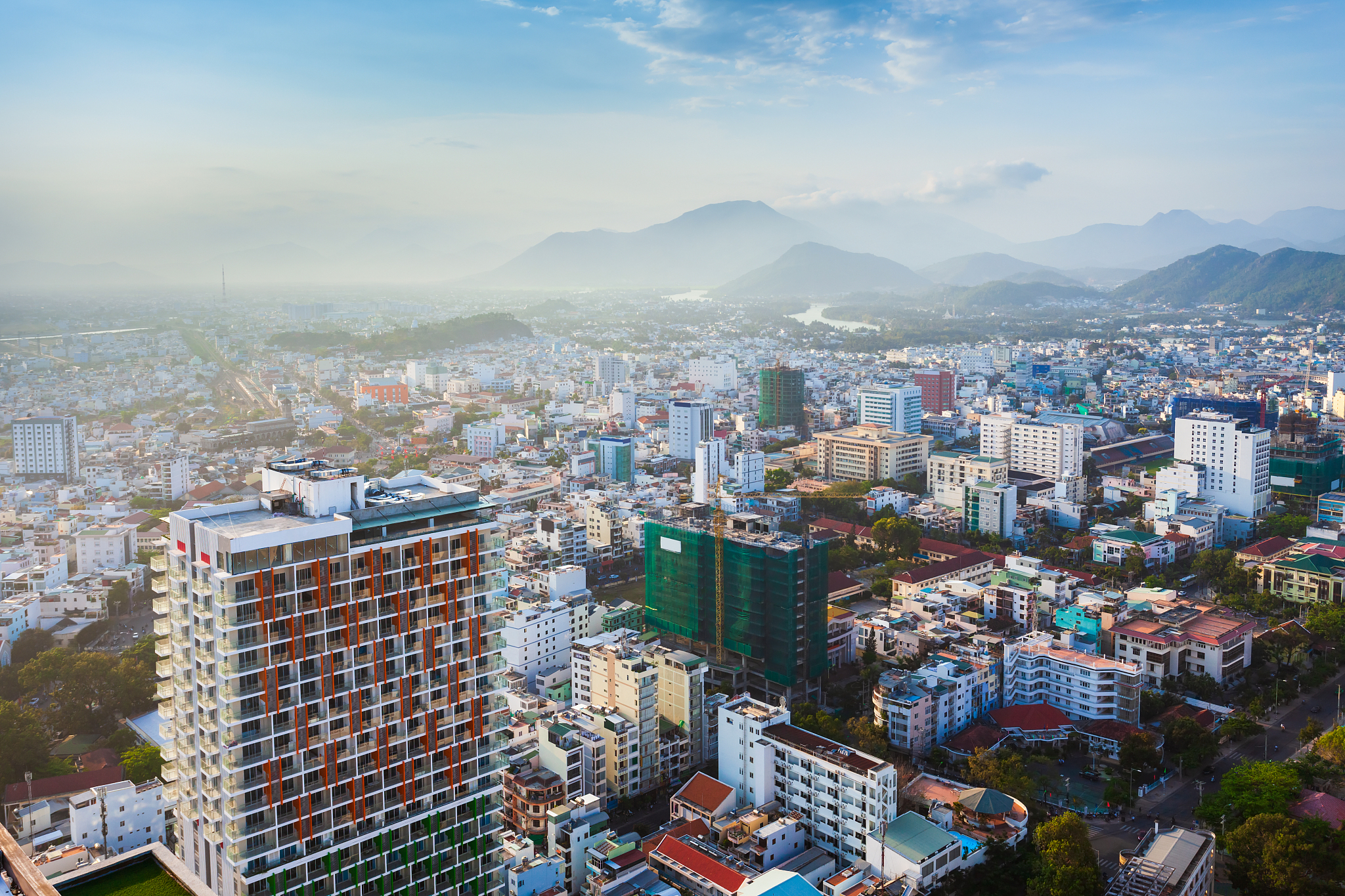 nha trang skyline aerial view