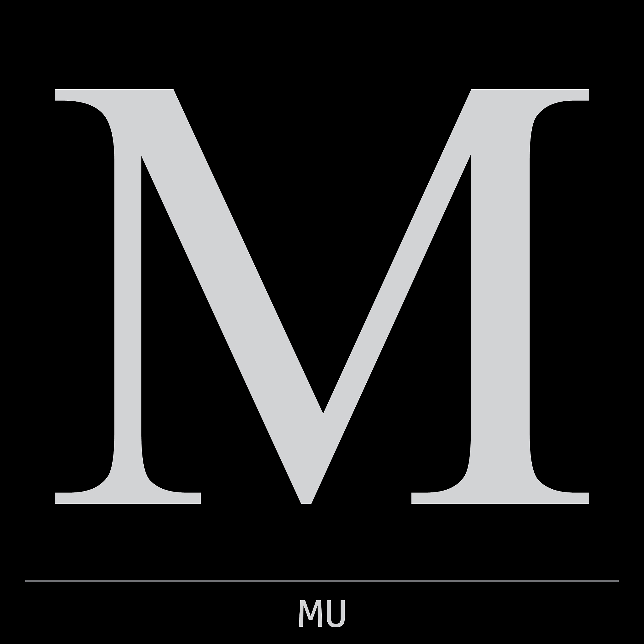 mu greek letter icon