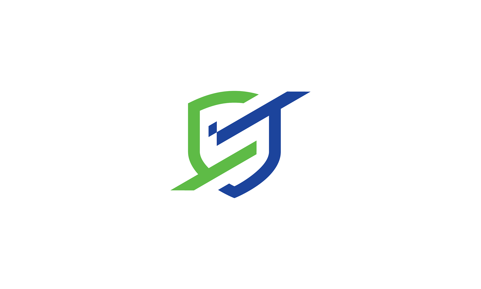 initial s digital security logo icon