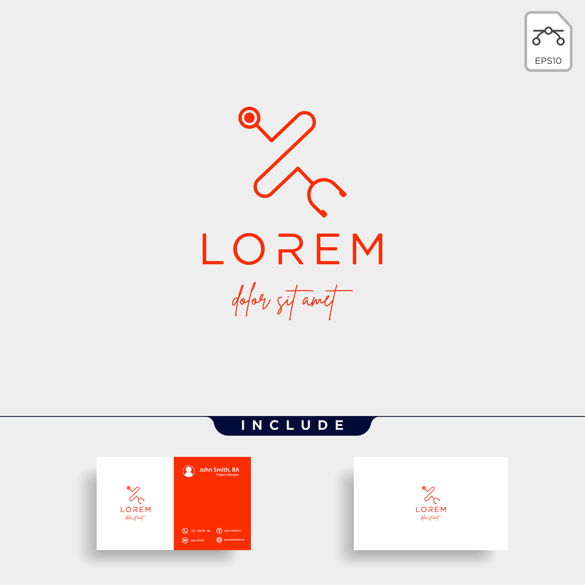stethoscope x letter logo design icon