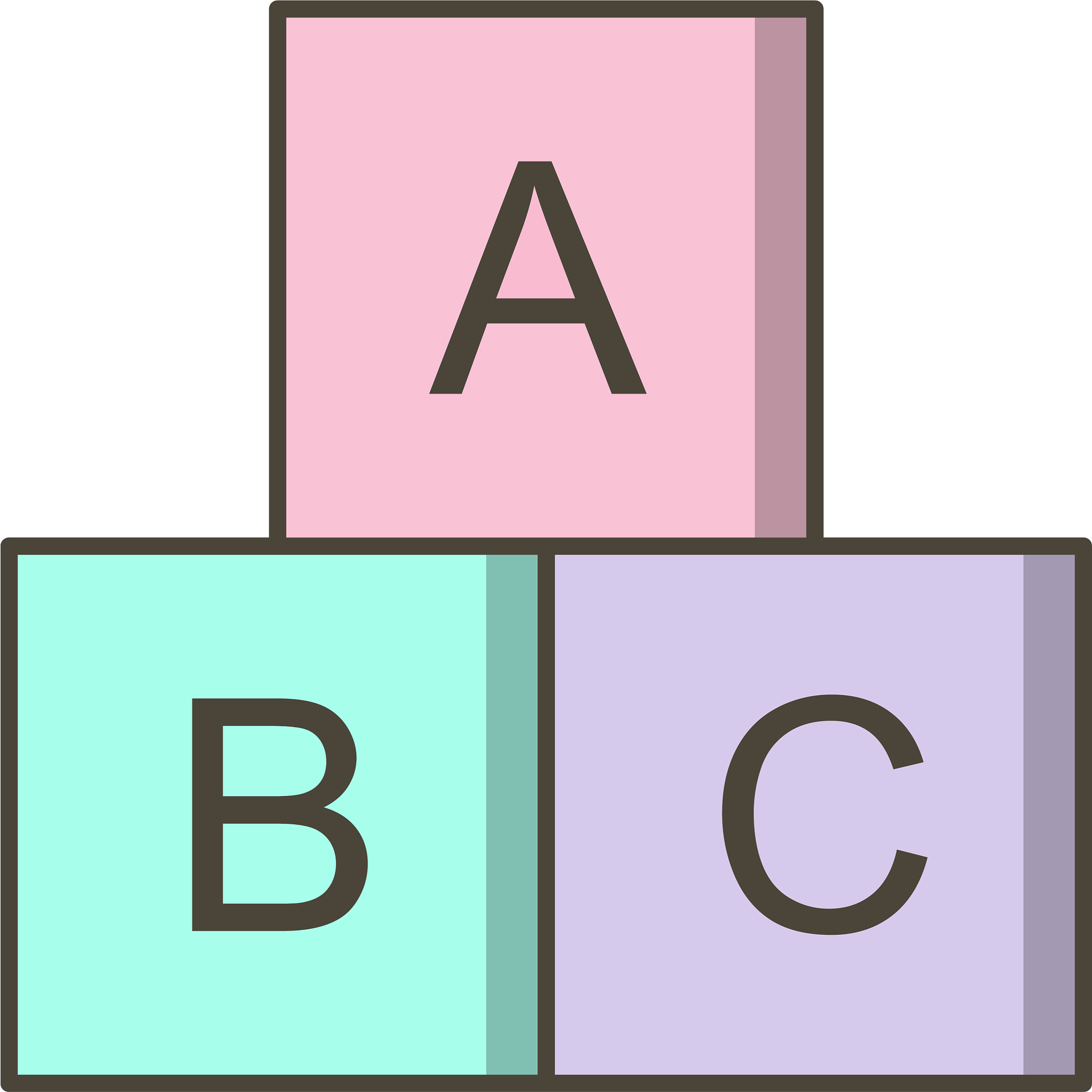 abc cubes icon
