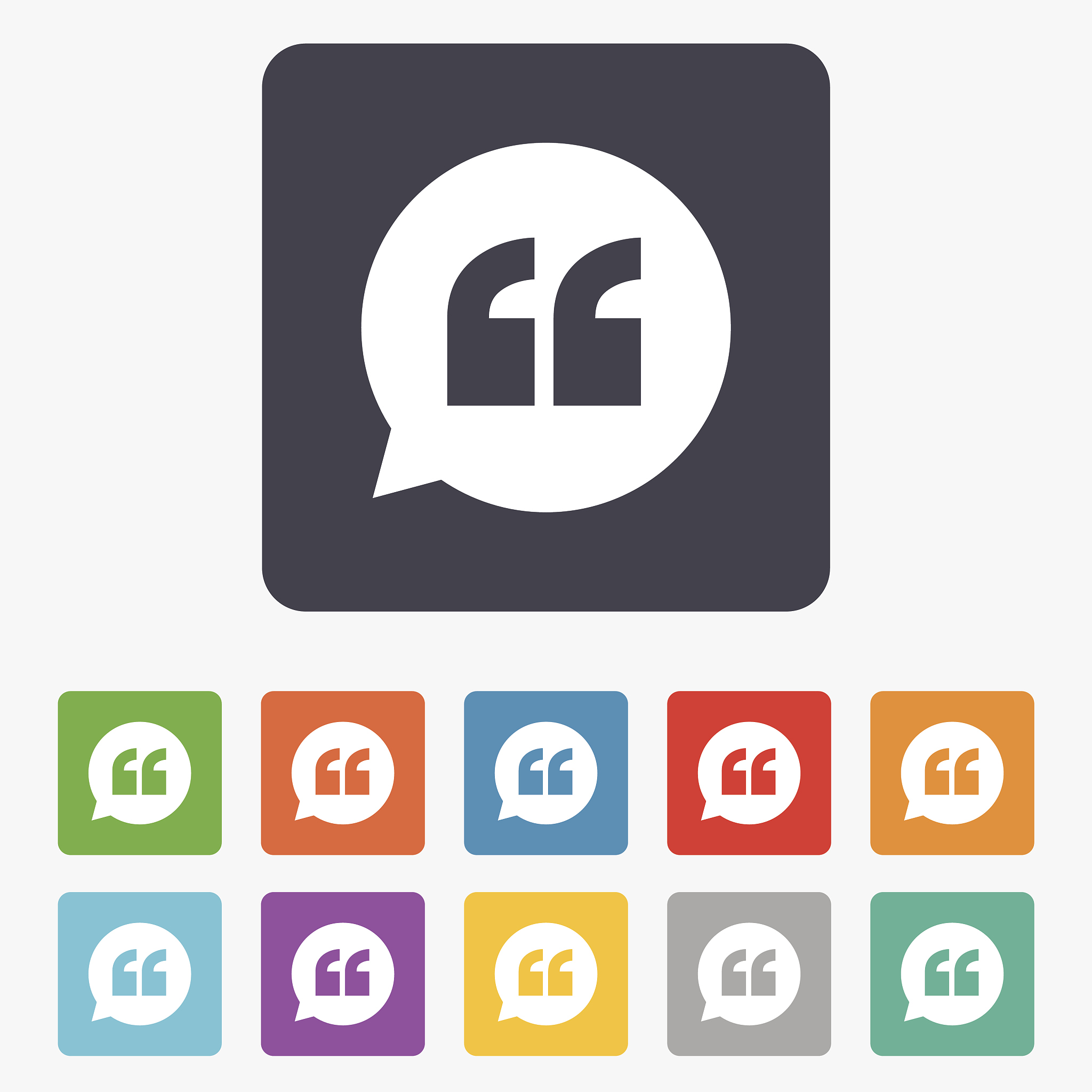 quote sign icon. quotation mark symbol.