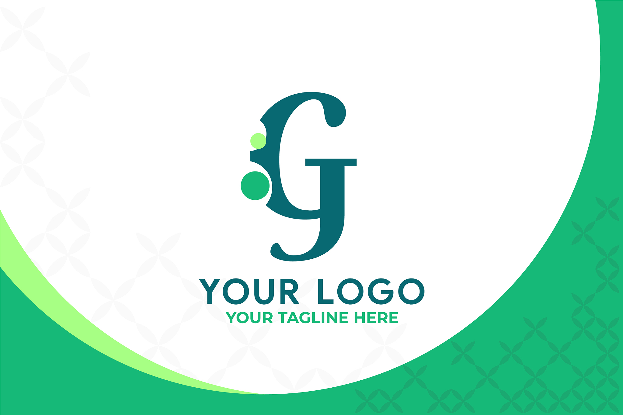 green alphabet business logo template