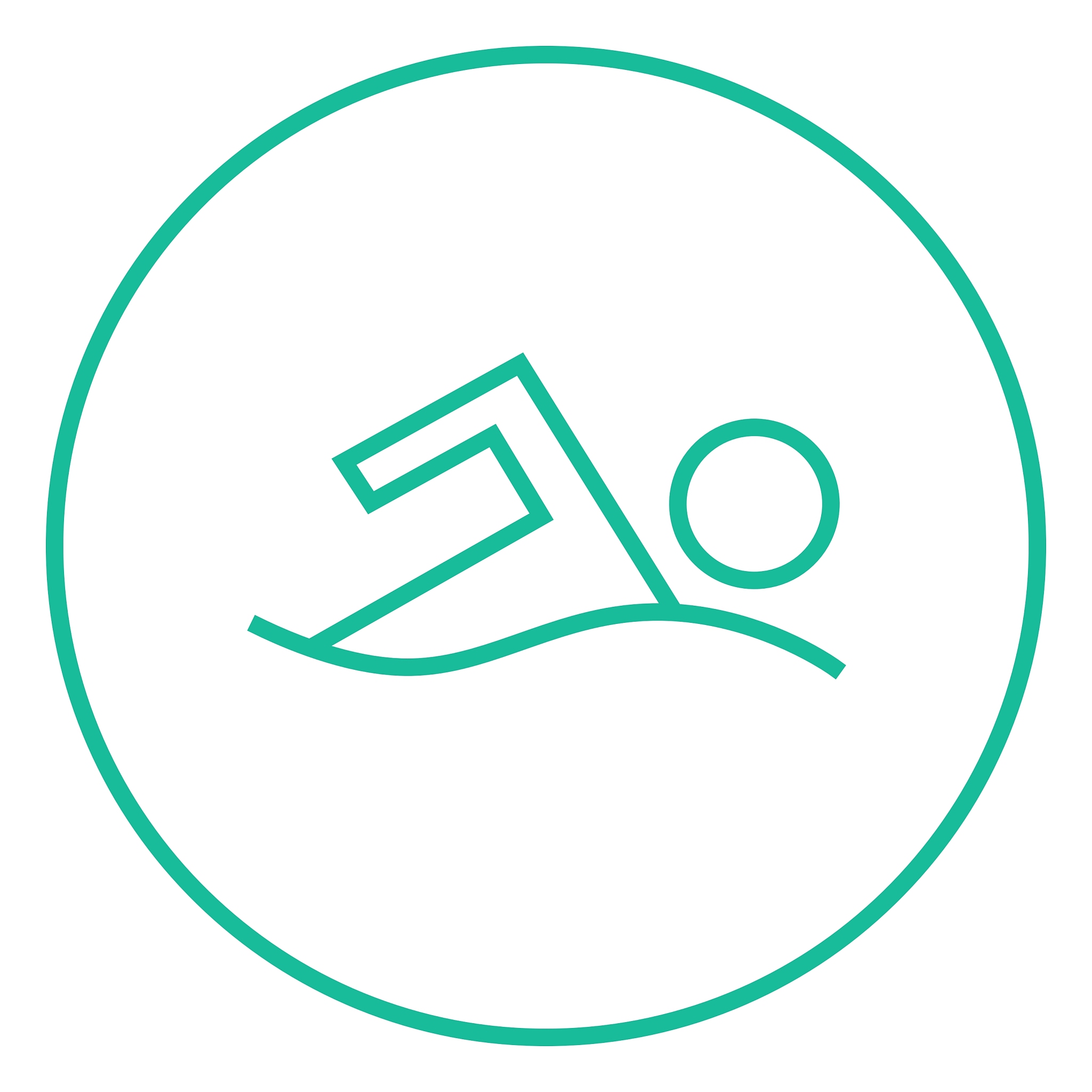 swimmer line icon