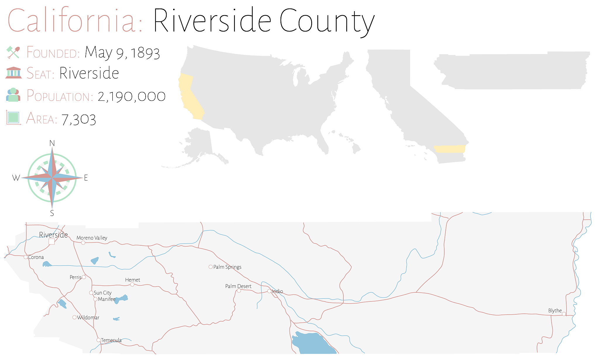 map of riverside county in california