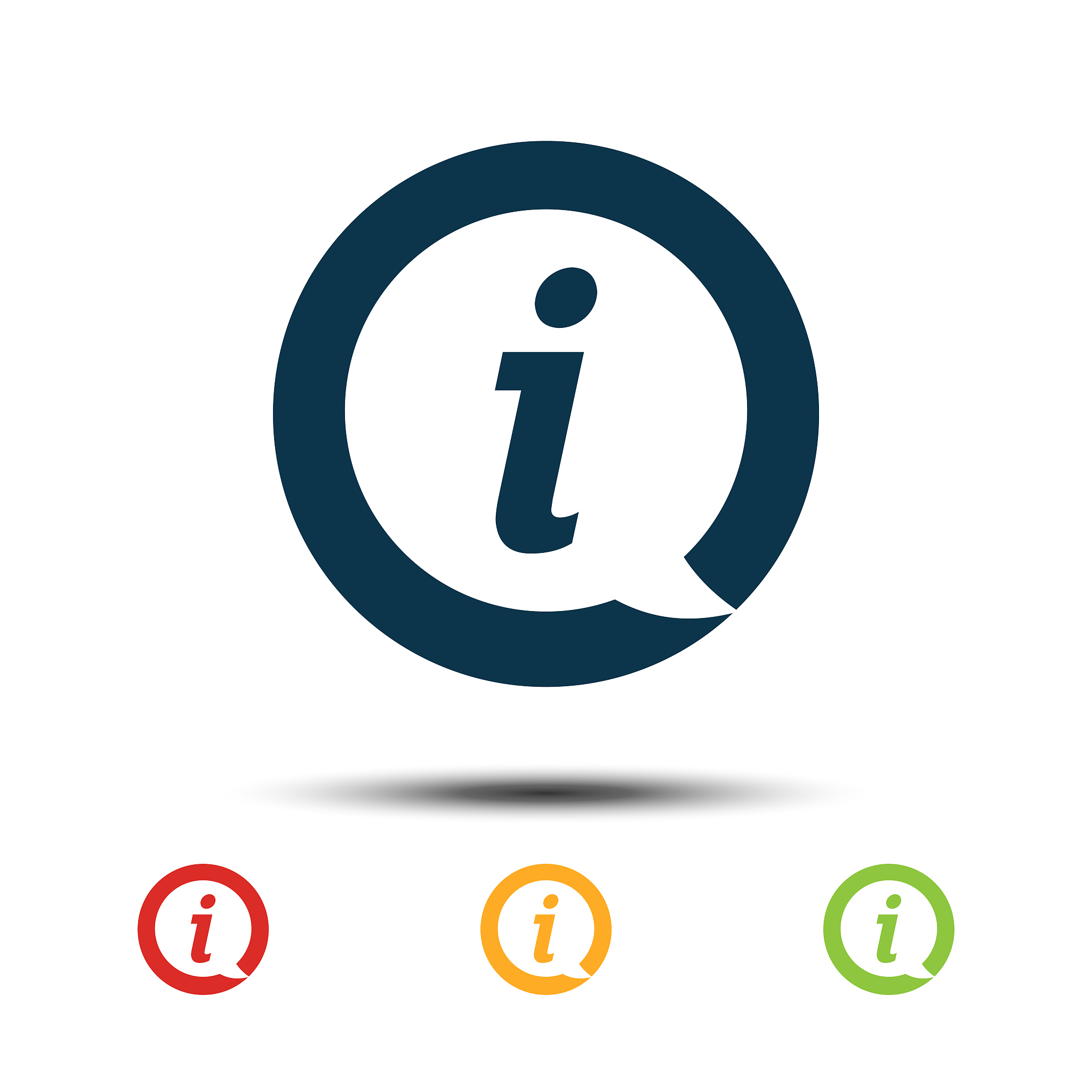 set information square icon vector logo template