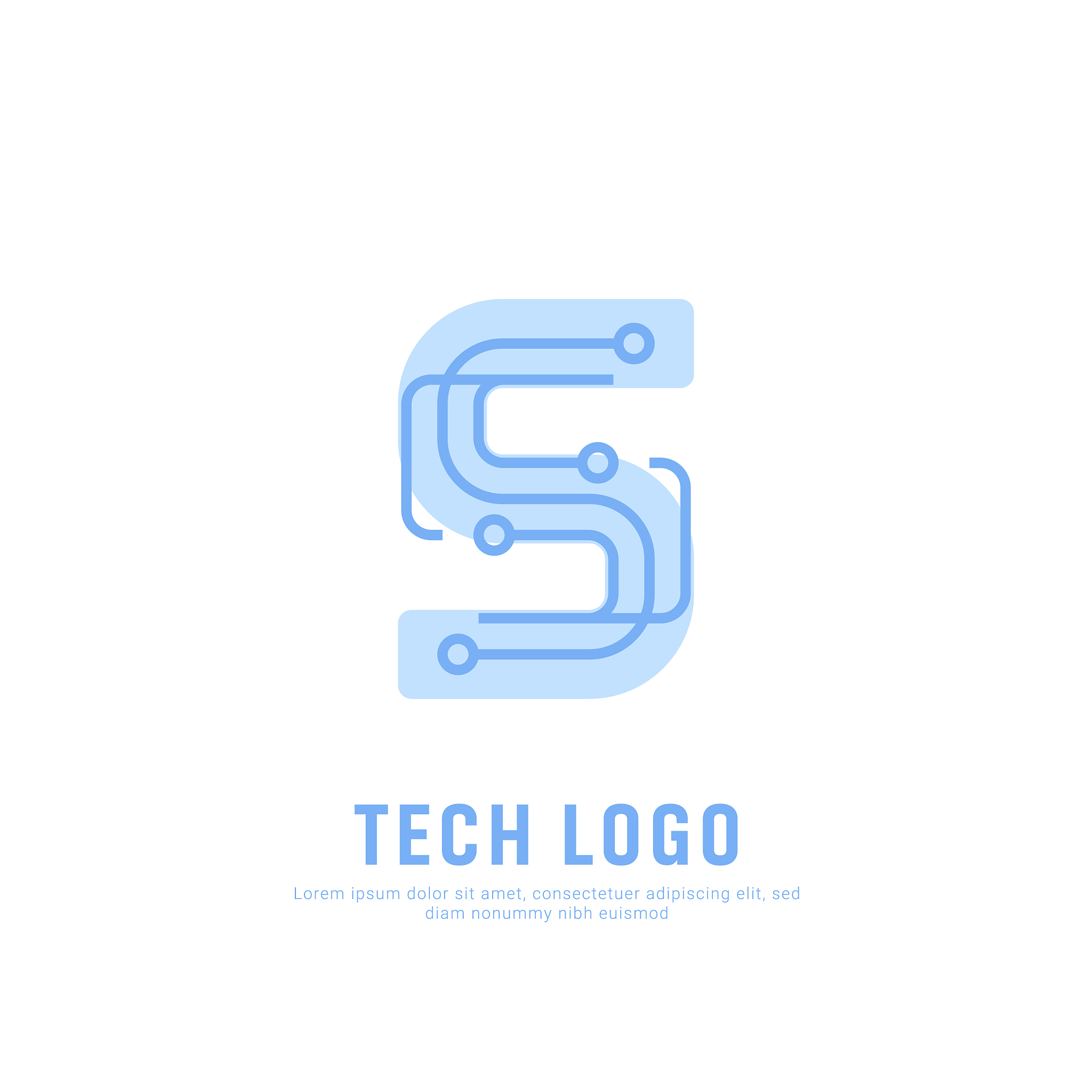 future tech logo symbol letter s technology icon