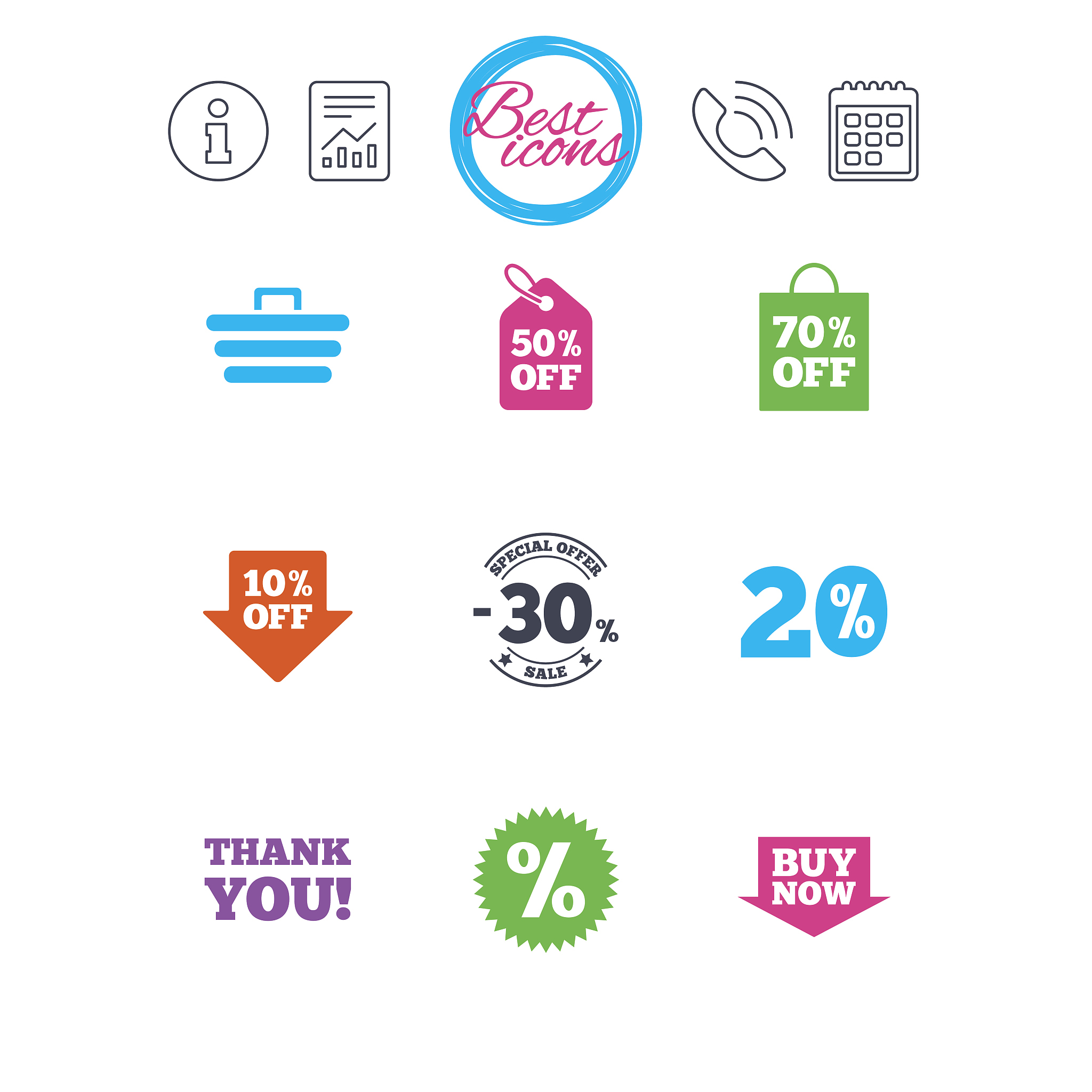 sale discounts icon. shopping, deal signs.
