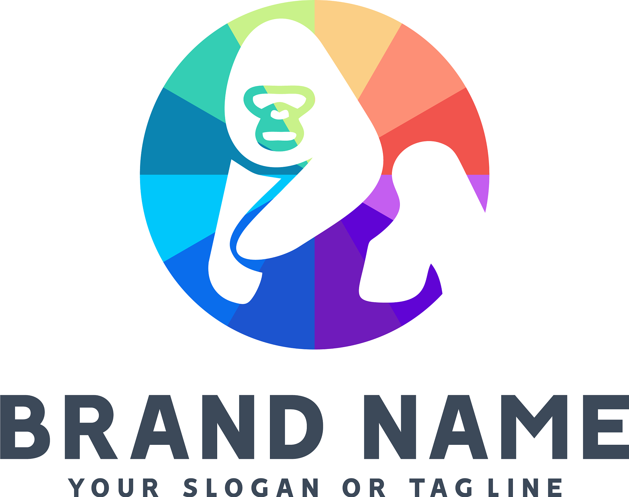 colorful apes logo design