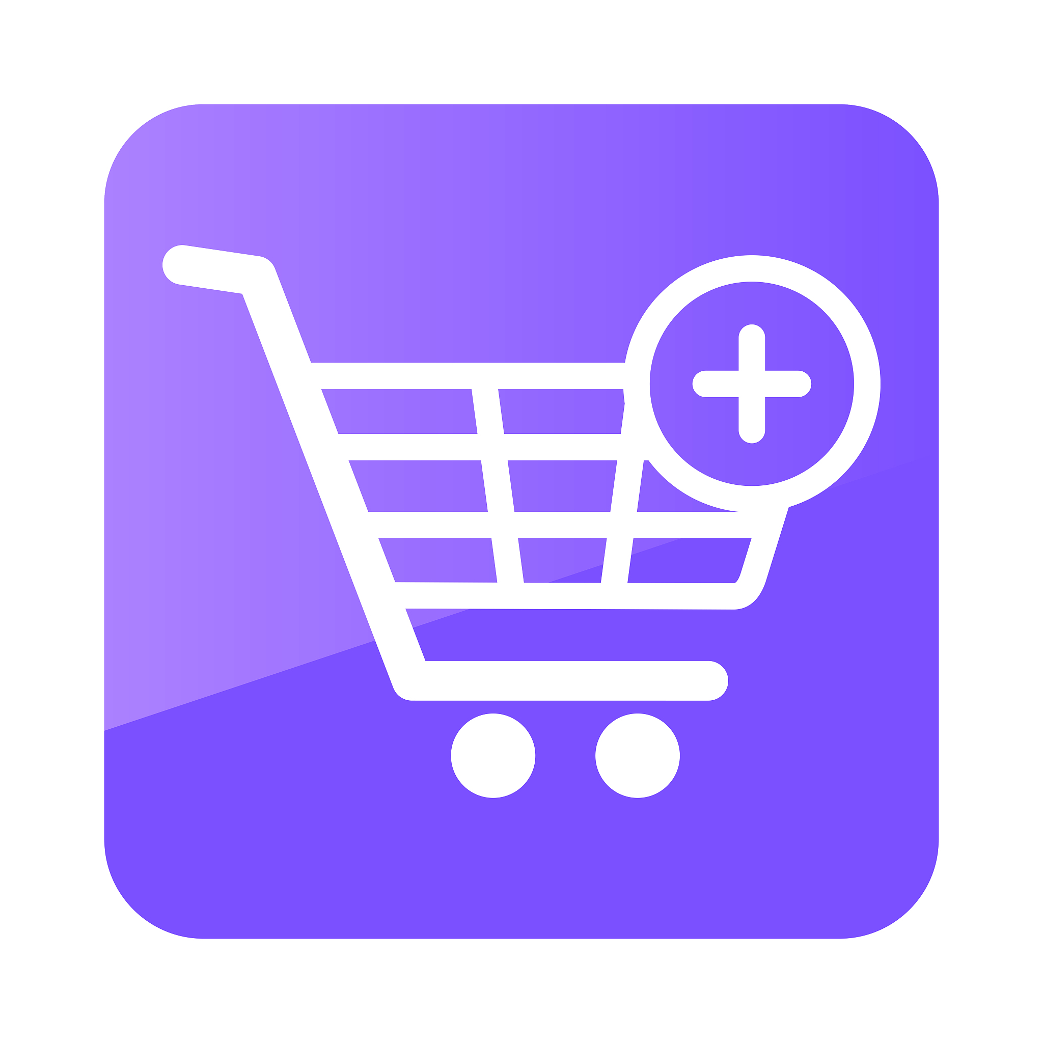 shopping cart icon with plus sign