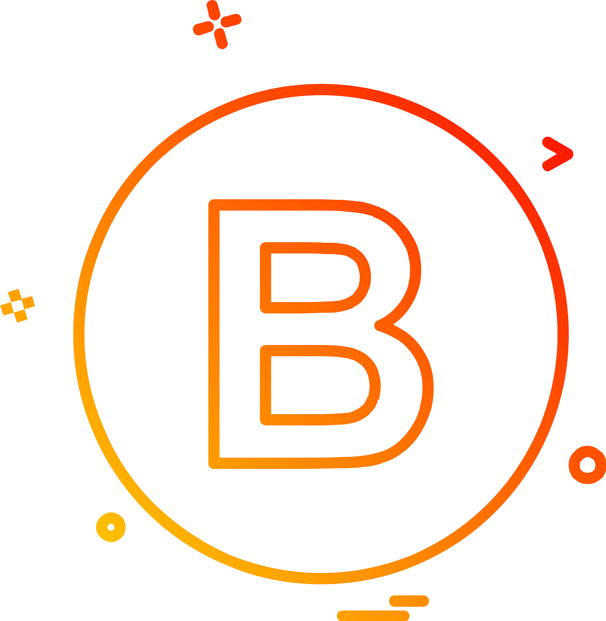 b icon design