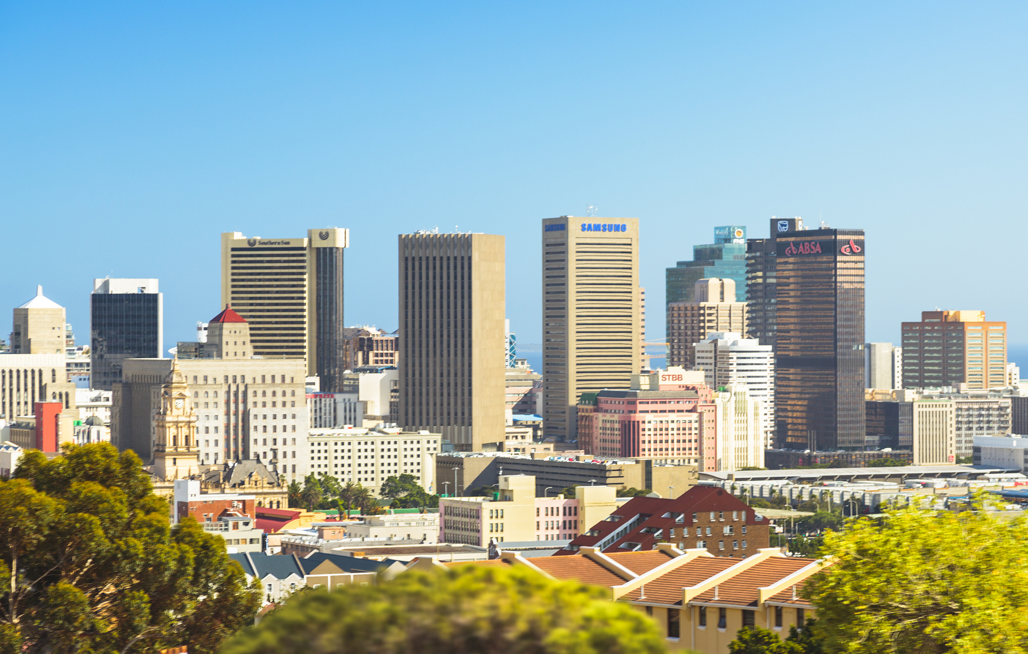 cape town downtown in south africa.