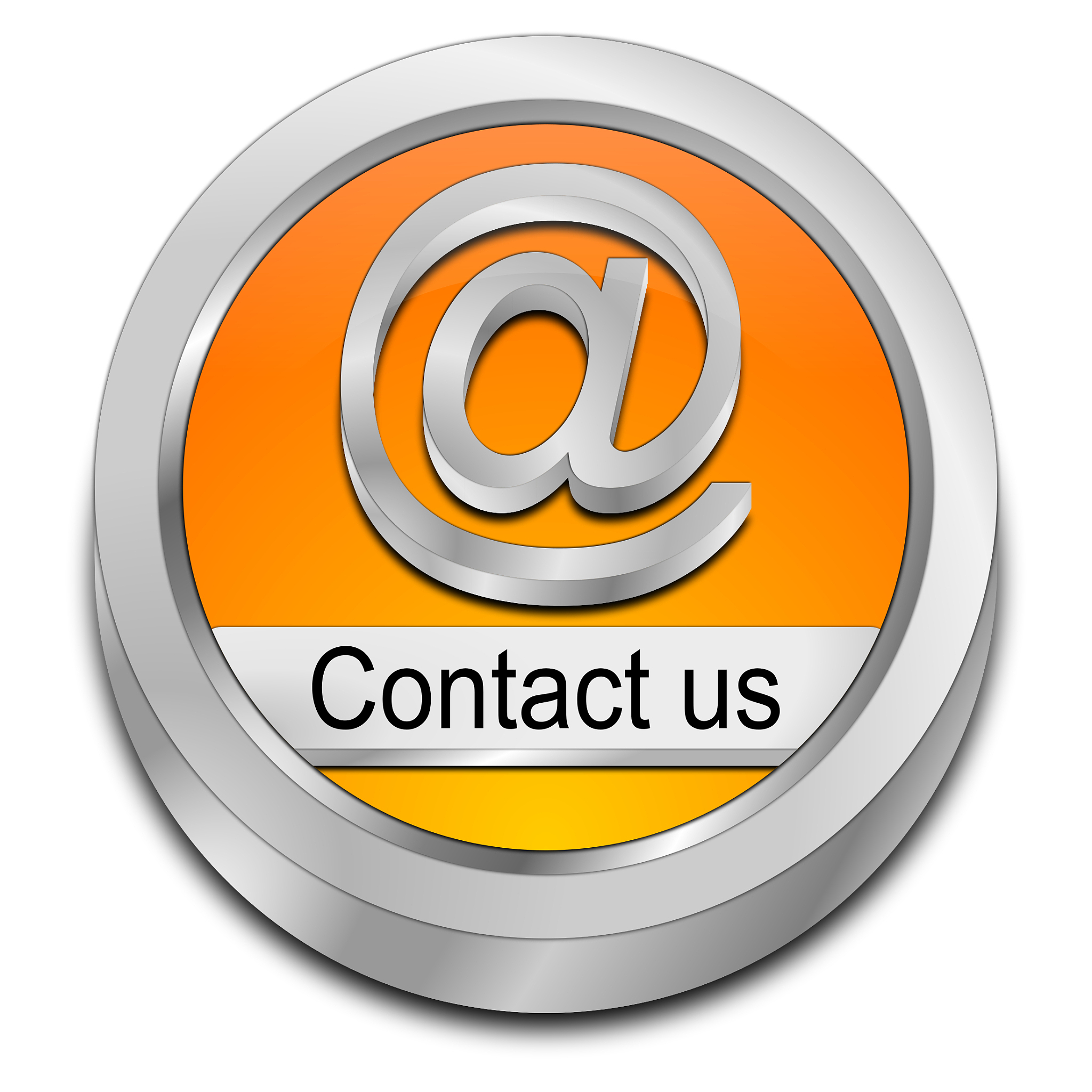 button contact us - 3d illustration