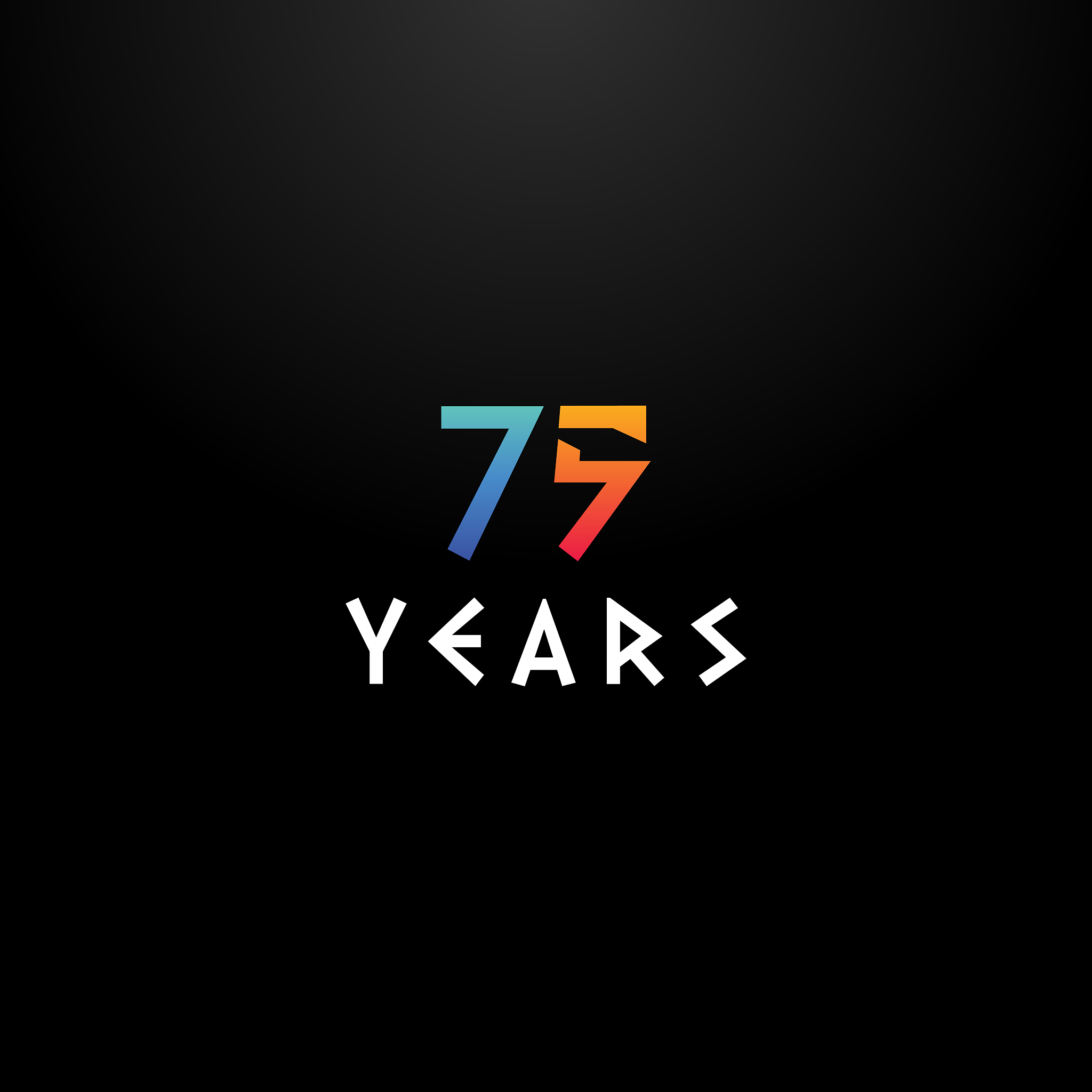 unique gradient number anniversary design