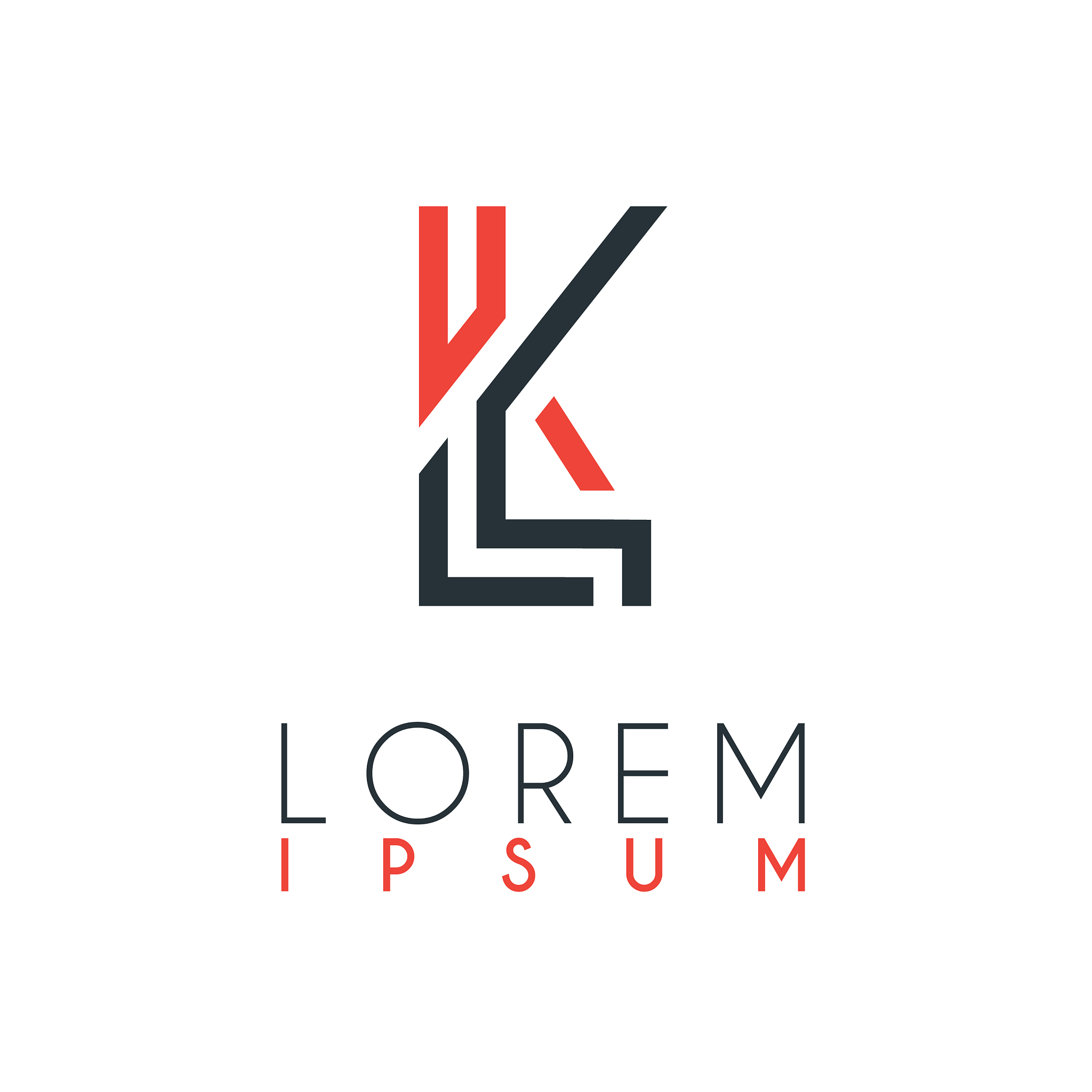 the logo between letter l and letter k or lk