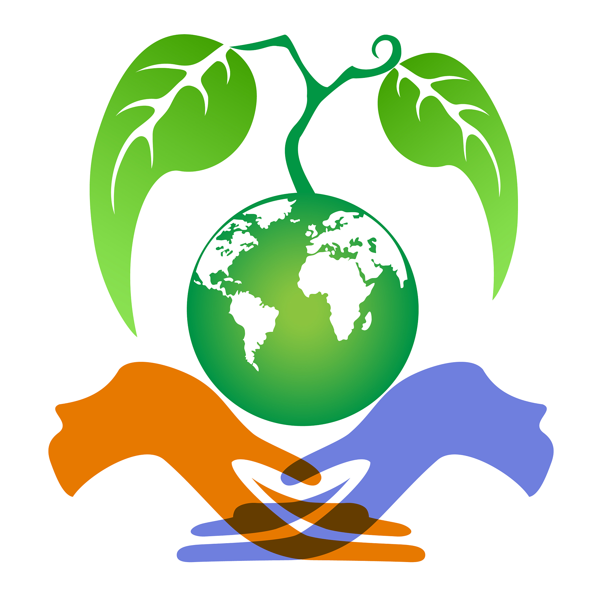 hands holding earth plant