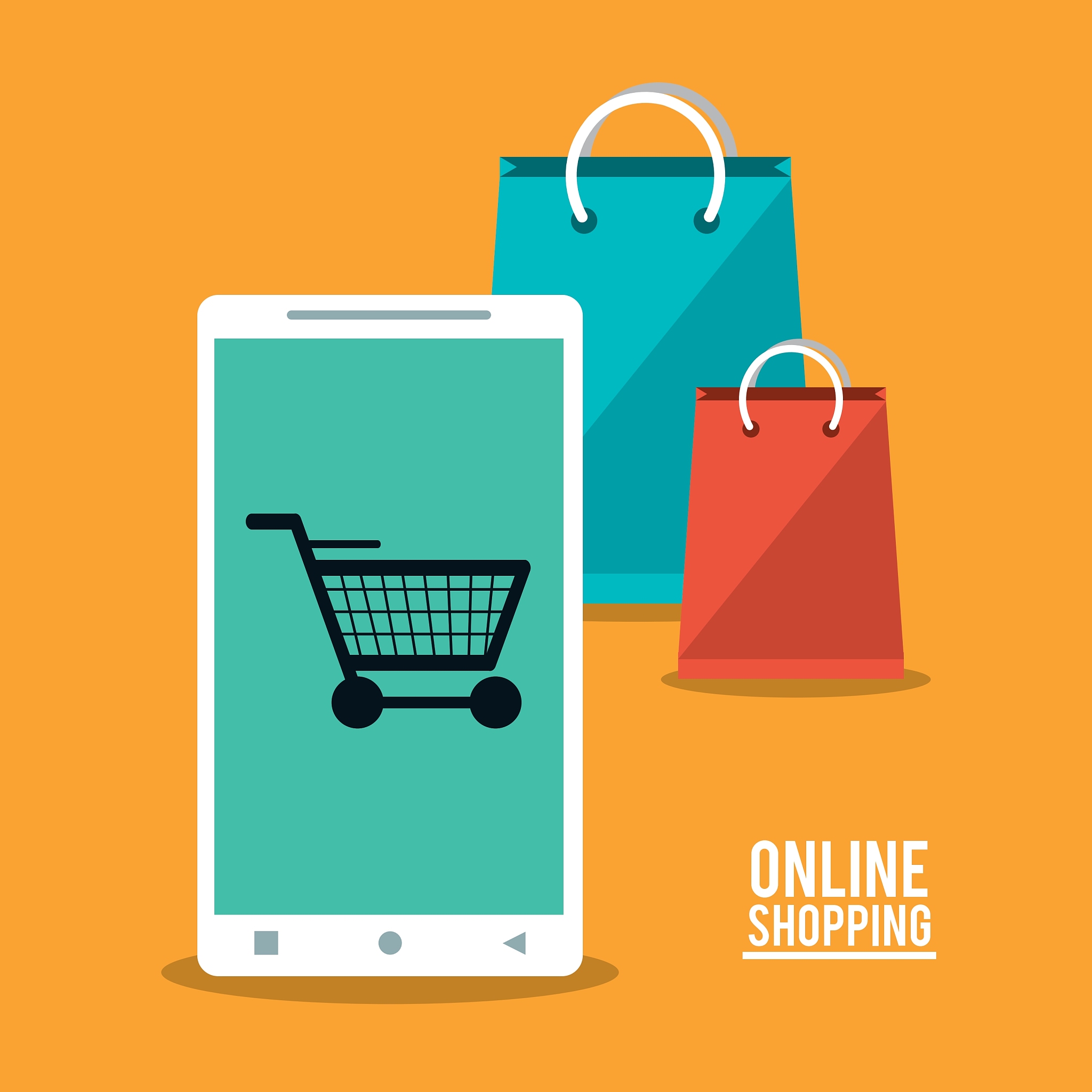 shopping online ecommerce and media design