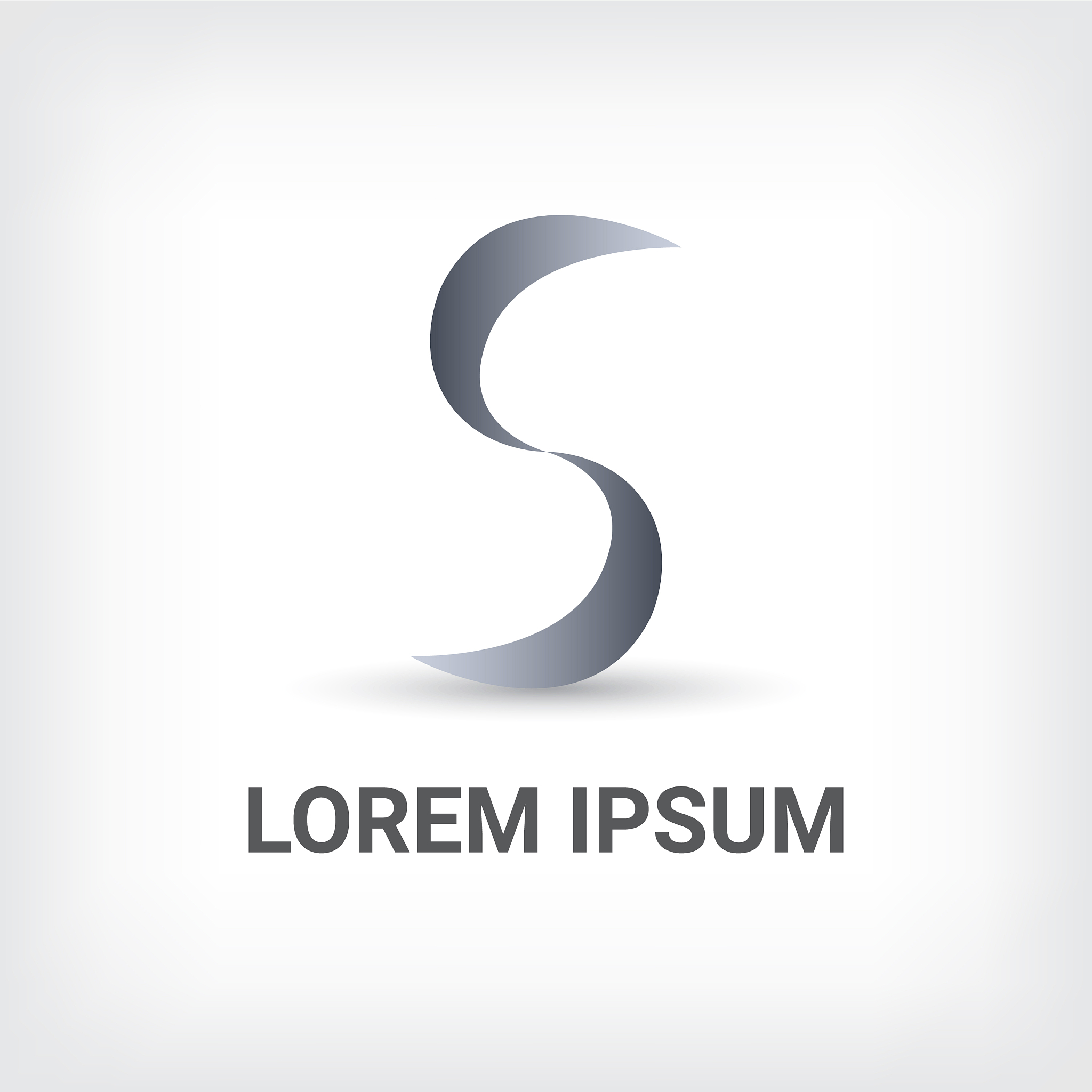 letter s logo curve style design template