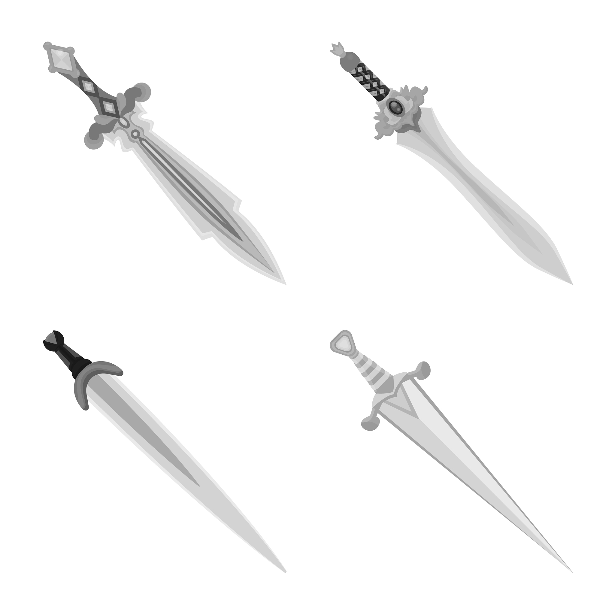 sharp and blade icon set