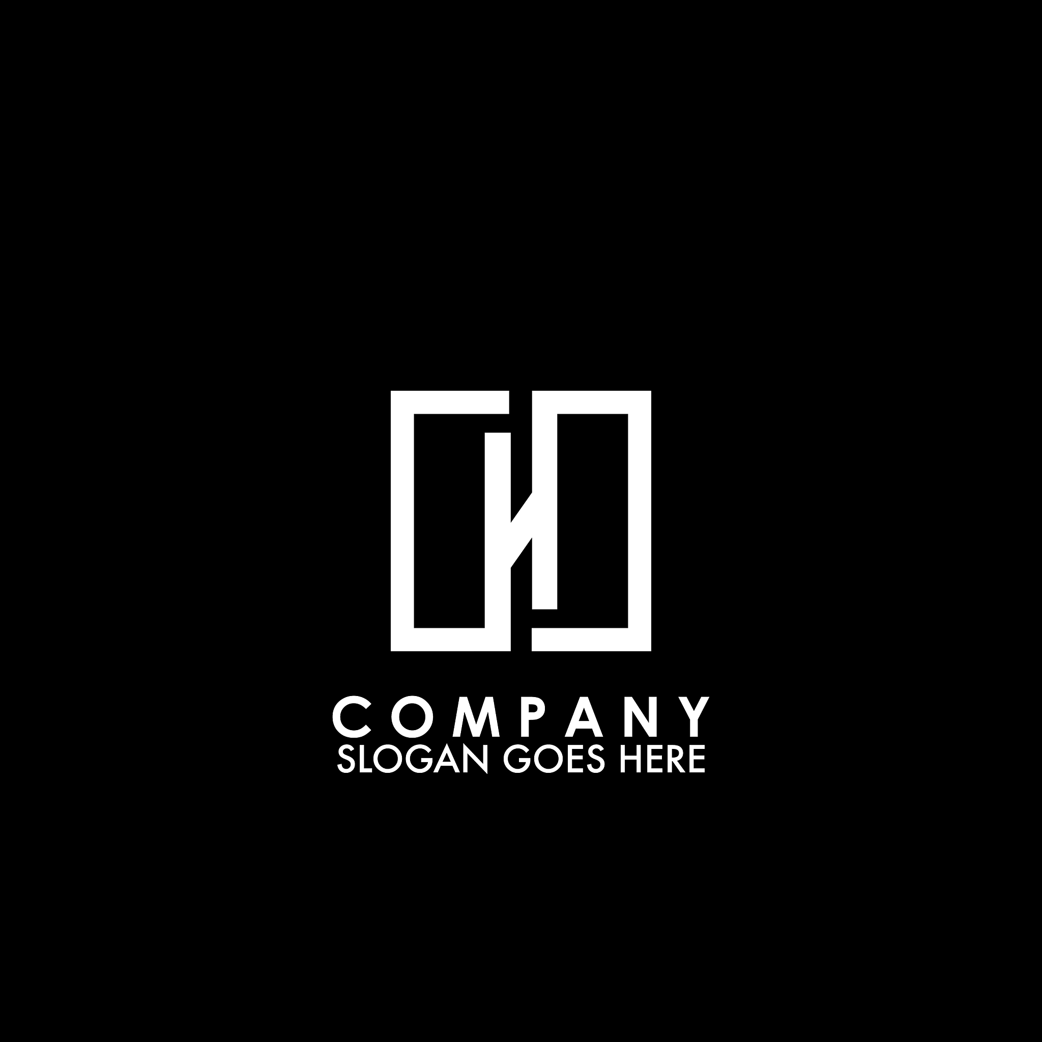 monogram logo h initial letter looping linked