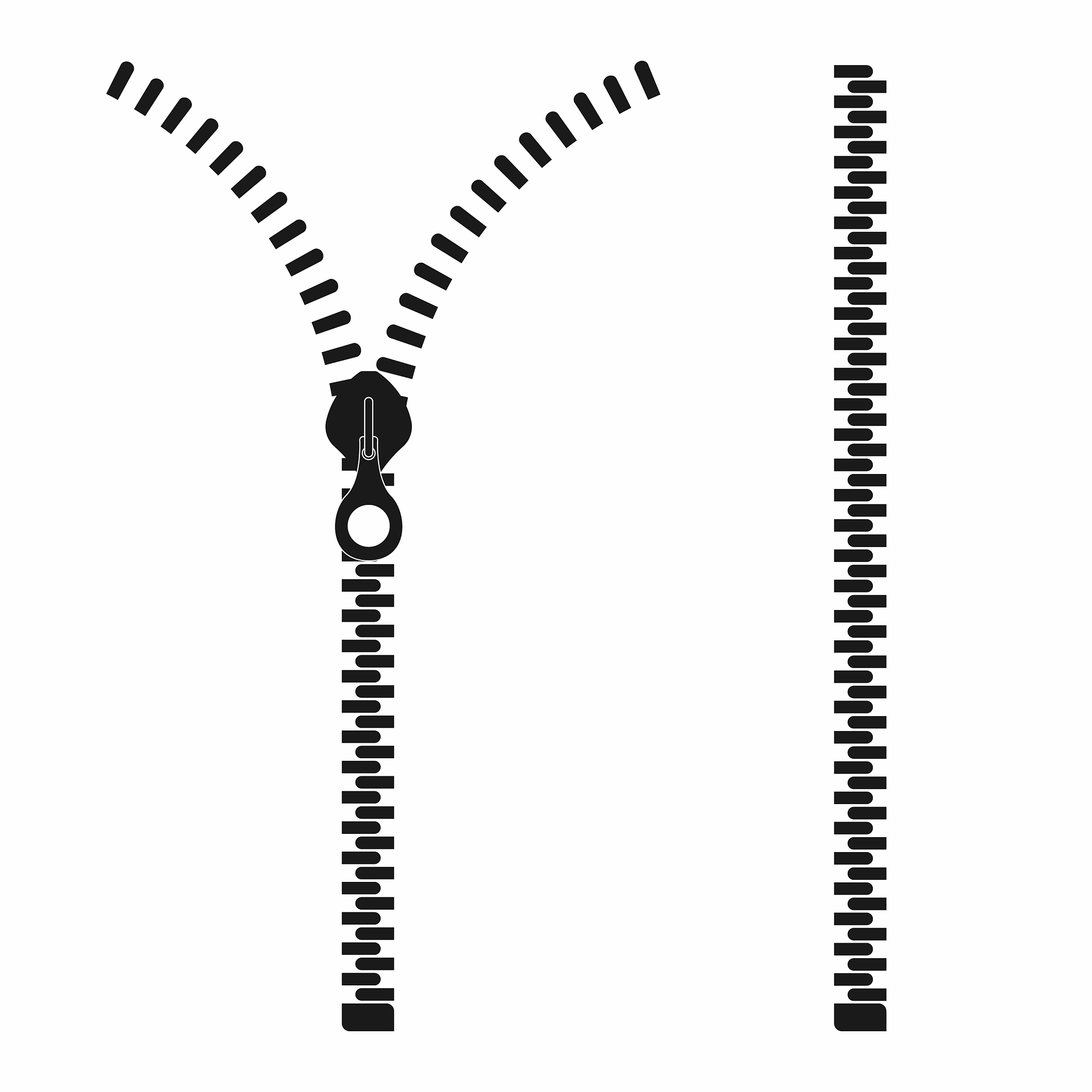 zipper open and closed zipper slide fastener