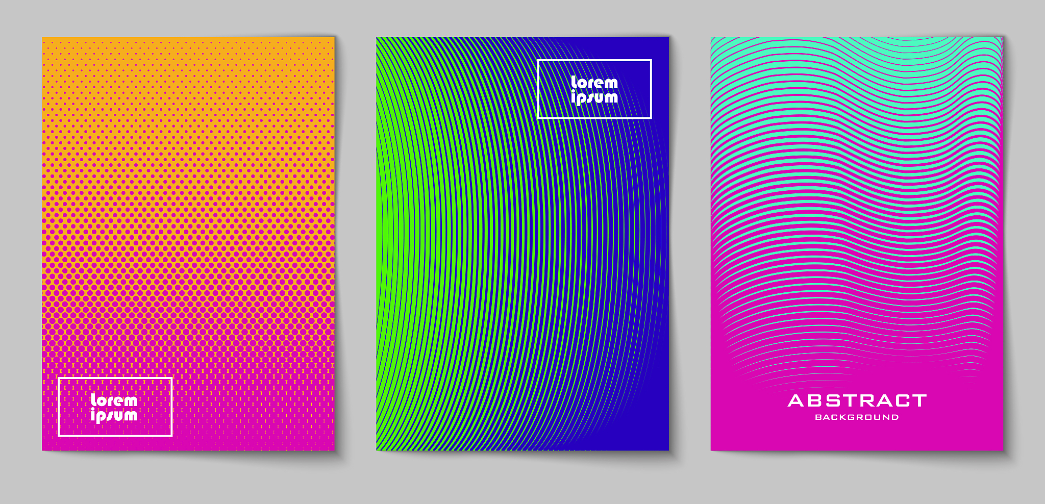 set of vertical halftone backgrounds 3