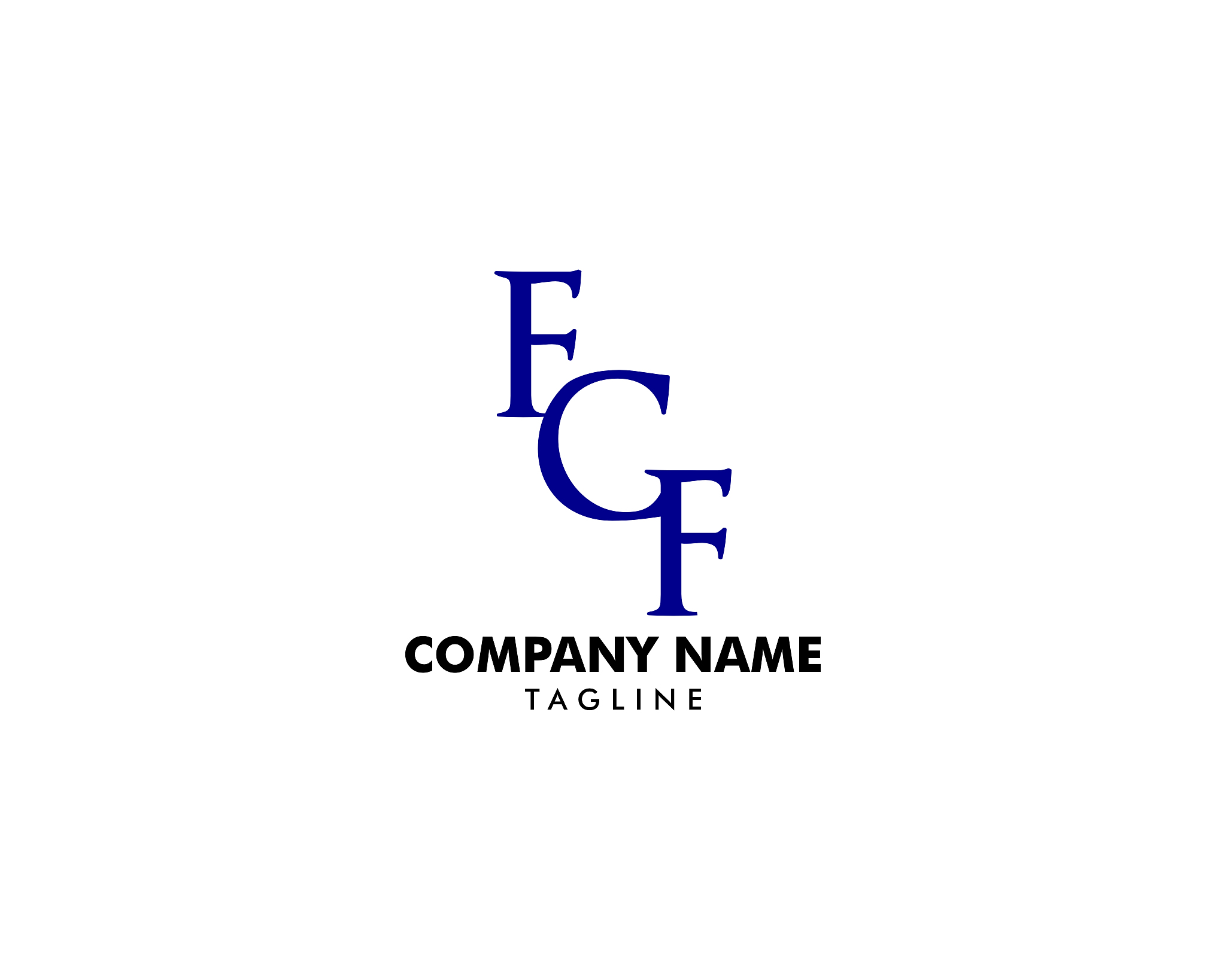 initial letter fcf   template design