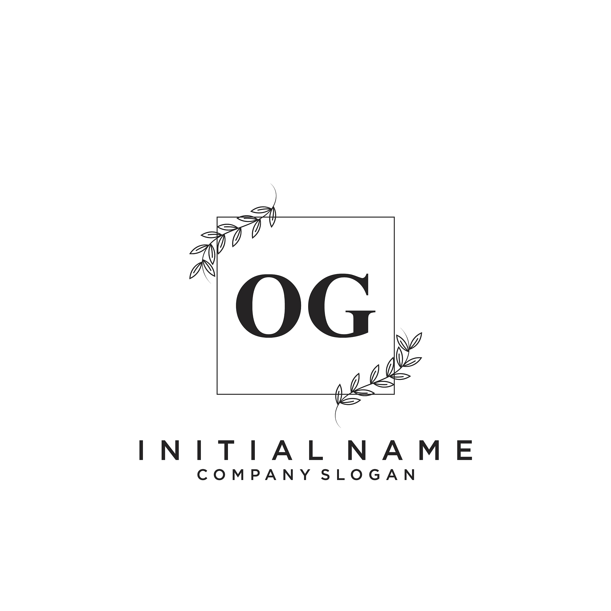 og initial handwriting logo design