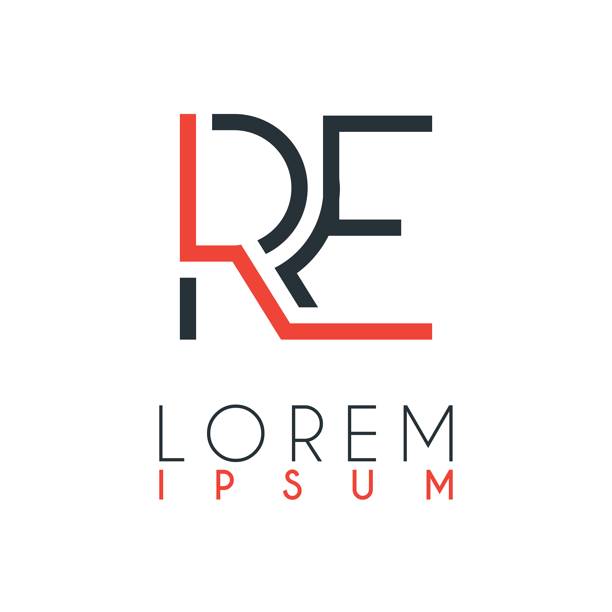the logo between letter r and letter e or re