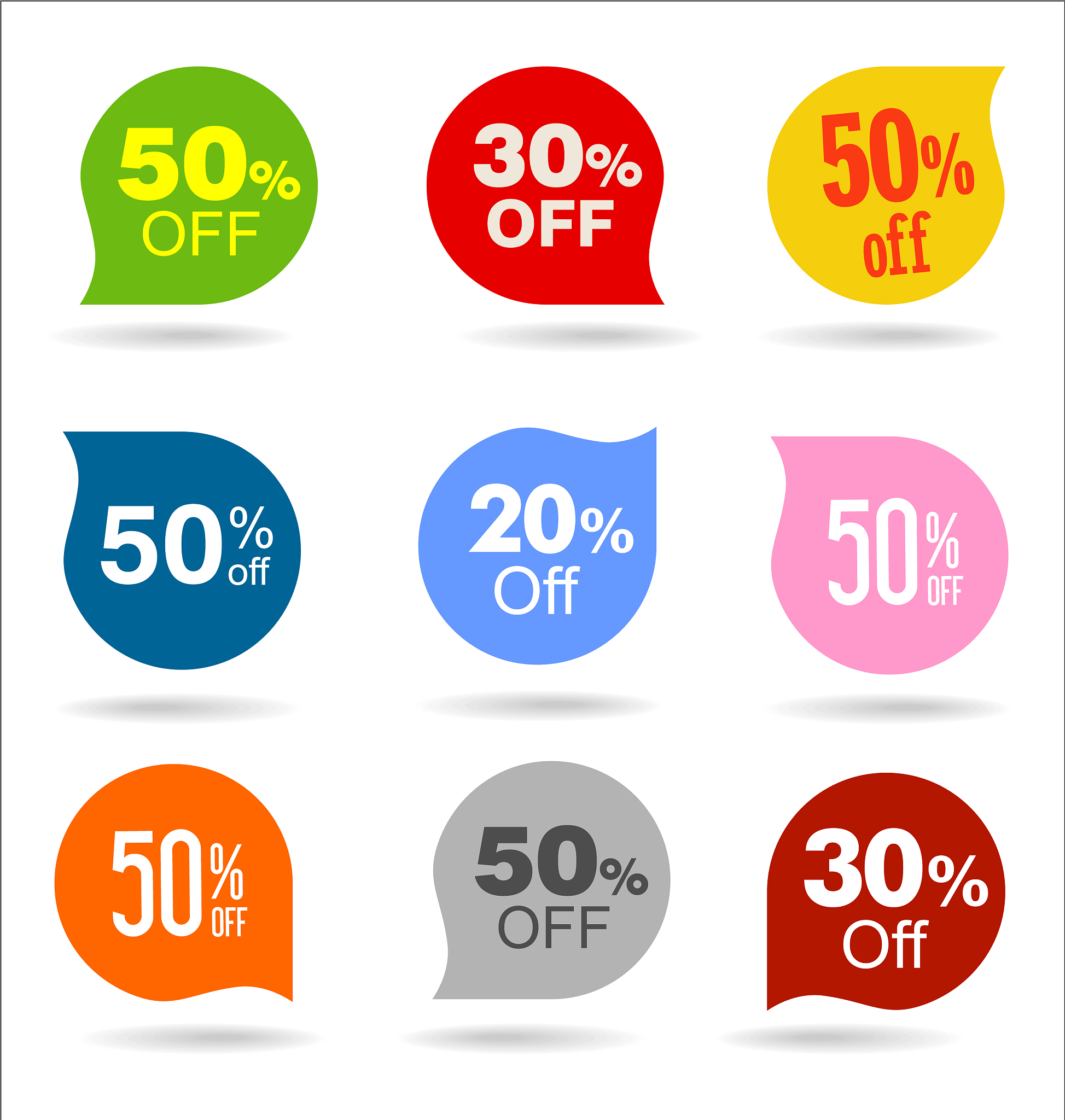 collection colorful sale stickers and tags 3