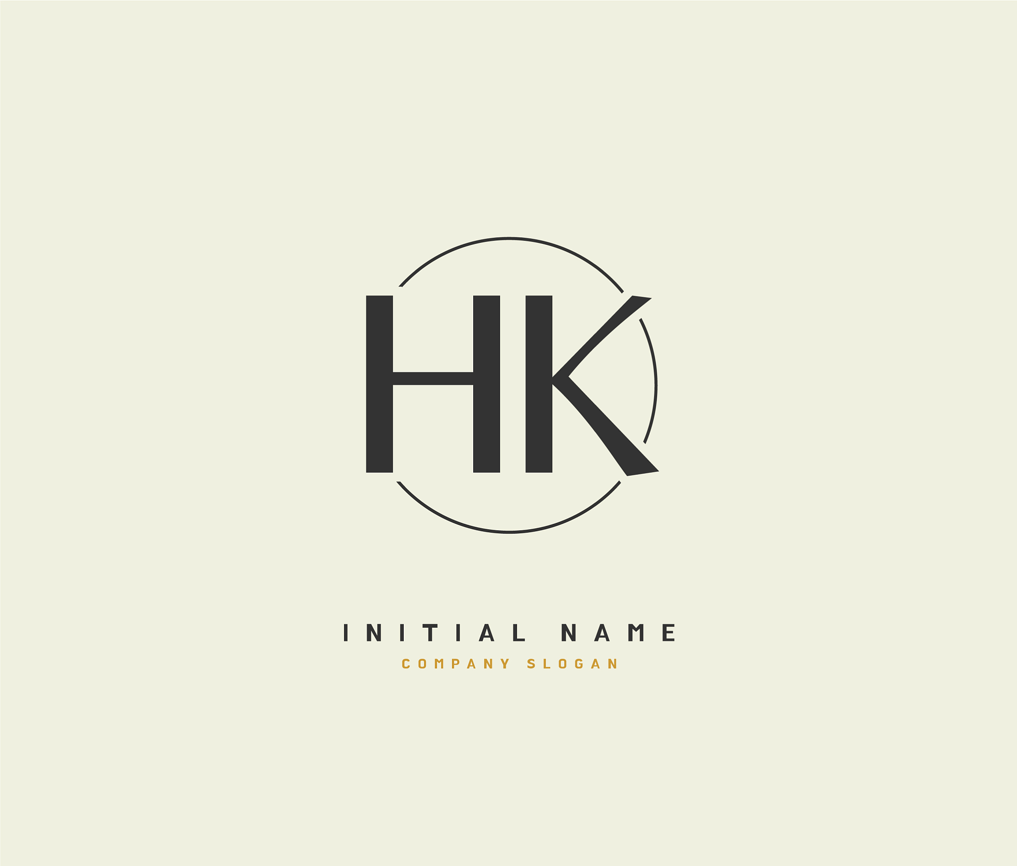 h k hk beauty initial logo handwriting logo of