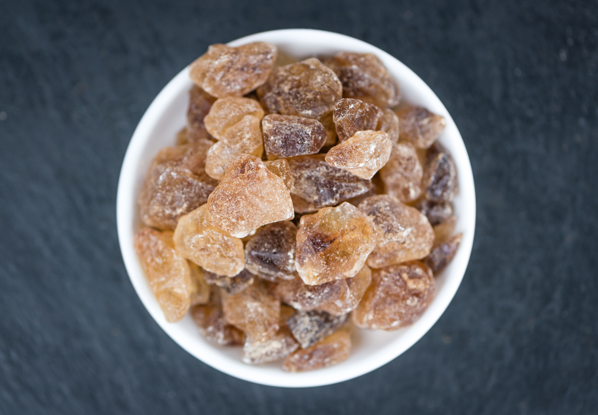 portion of brown rock candy