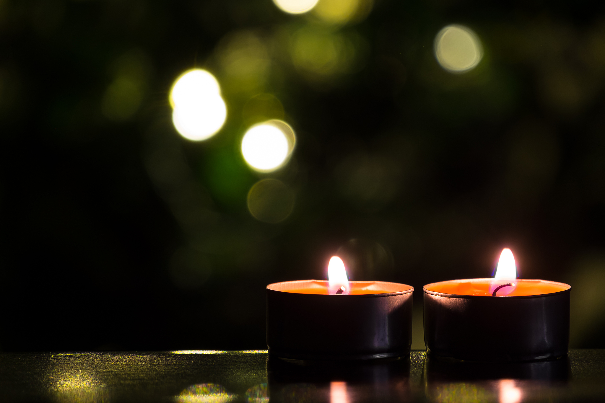 christmas tree and candles