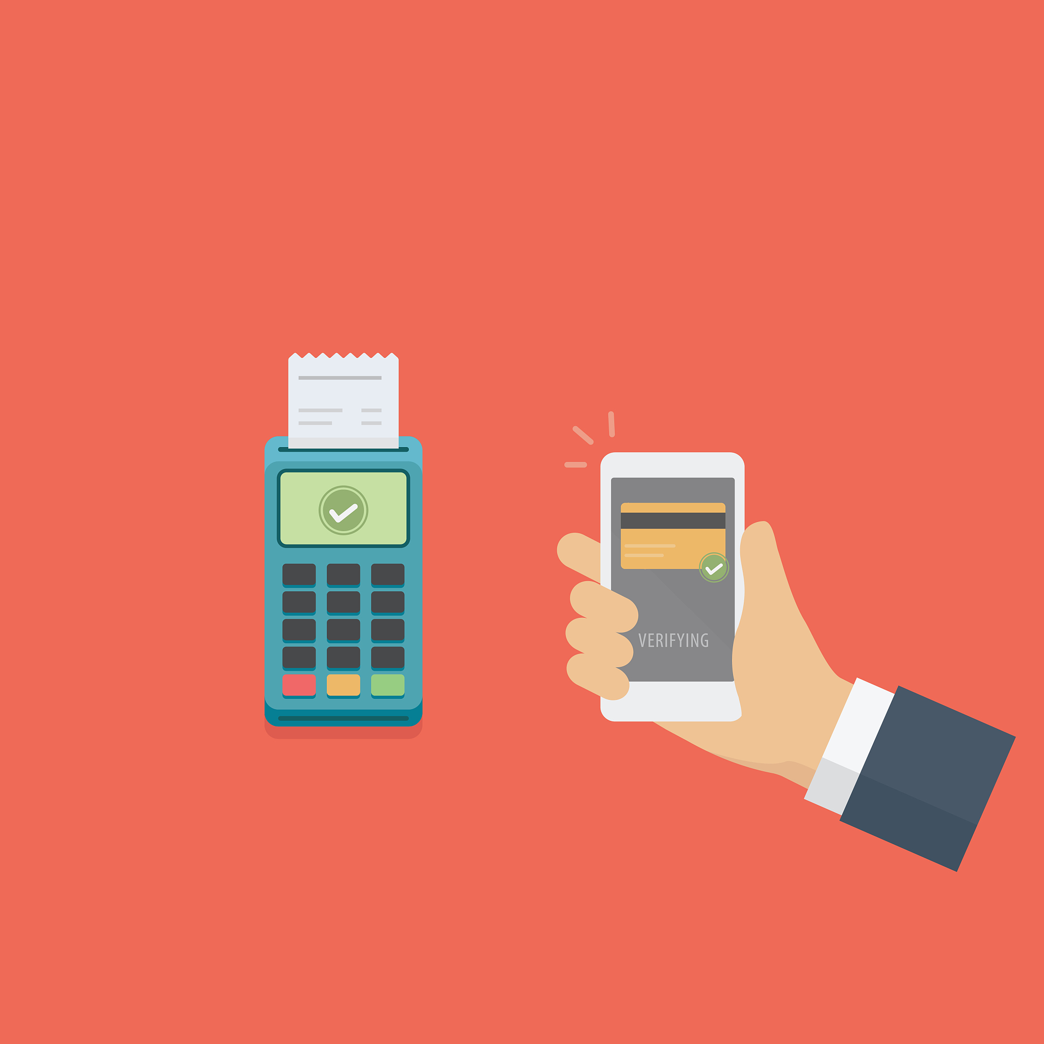 mobile payment with smartphone and pos machine, near field commu